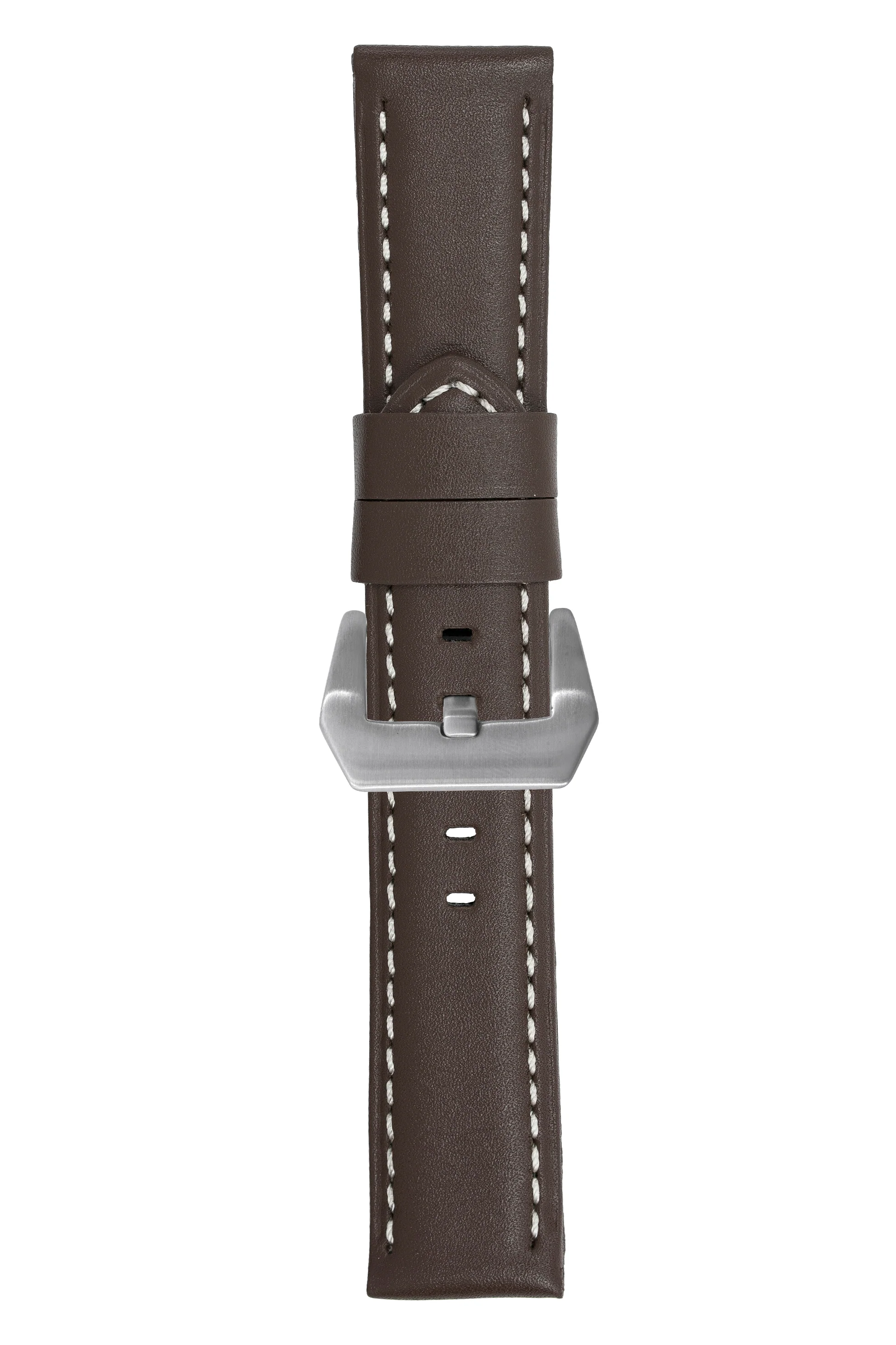 Panerai-Style Calf Leather Watch Strap in CHOCOLATE BROWN - Image 10