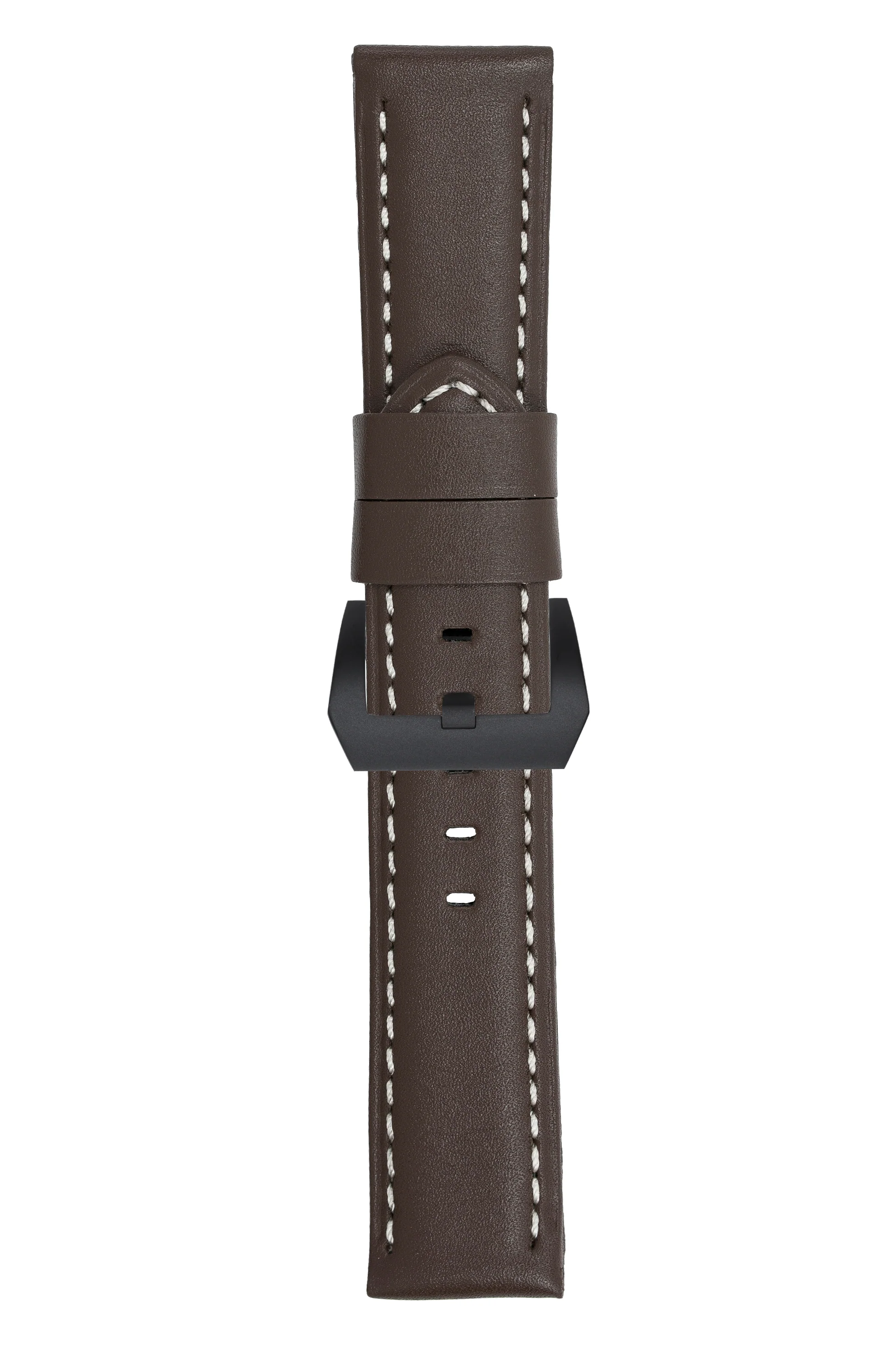 Panerai-Style Calf Leather Watch Strap in CHOCOLATE BROWN - Image 11