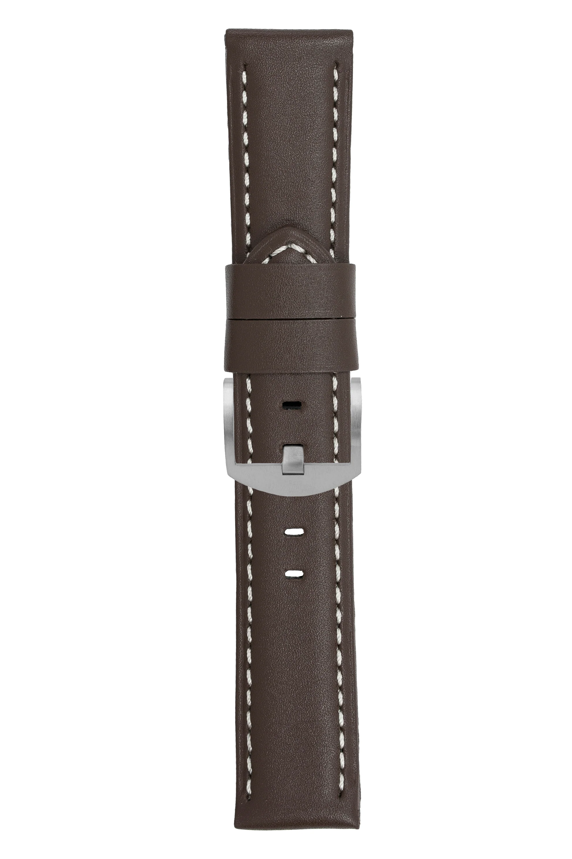 Panerai-Style Calf Leather Watch Strap in CHOCOLATE BROWN - Image 5