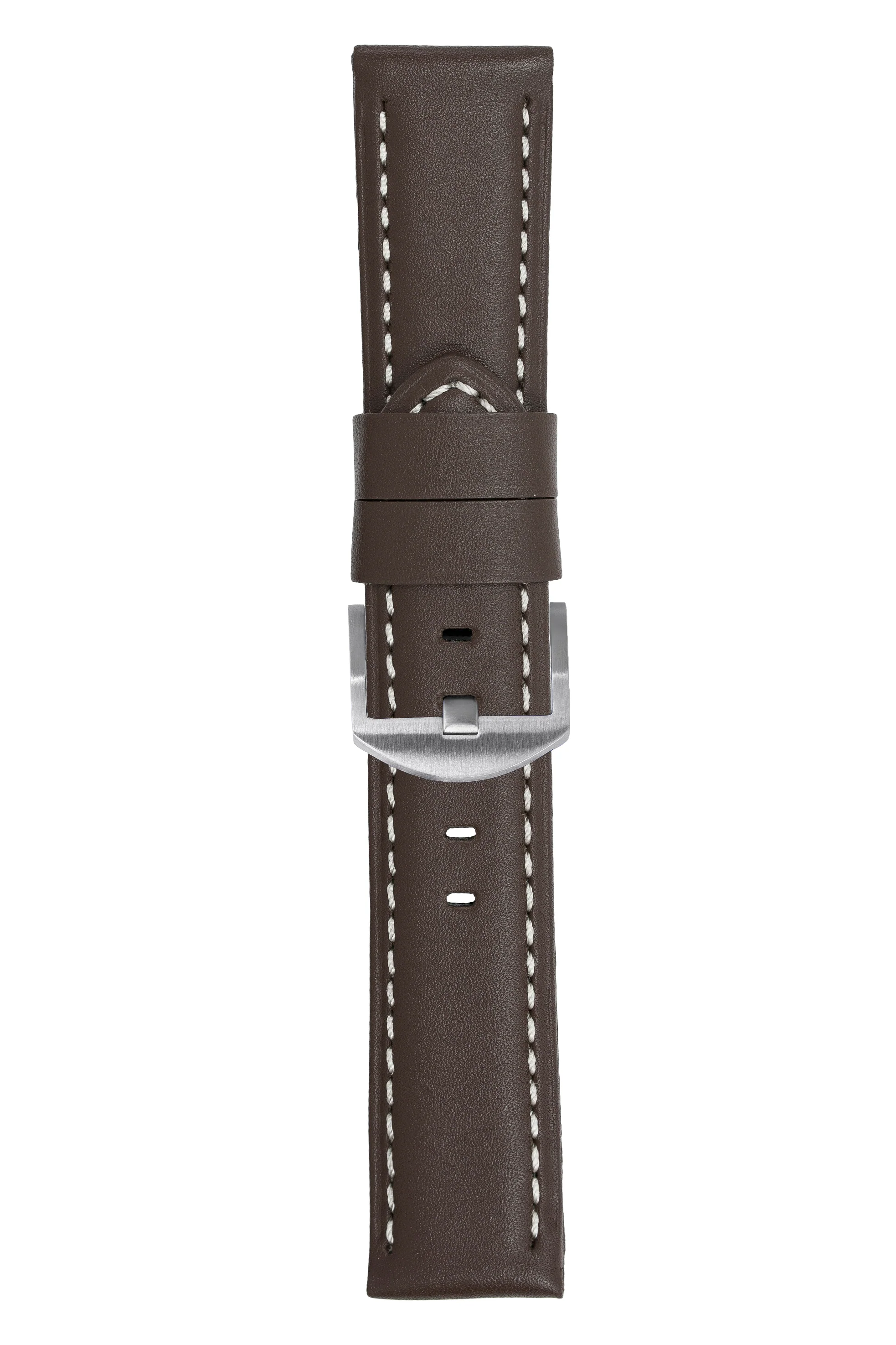 Panerai-Style Calf Leather Watch Strap in CHOCOLATE BROWN - Image 6