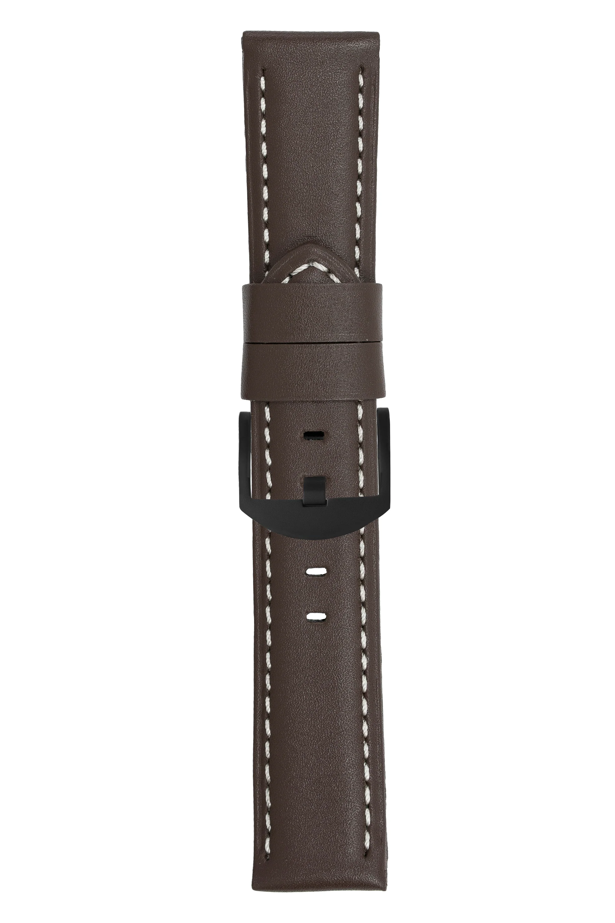 Panerai-Style Calf Leather Watch Strap in CHOCOLATE BROWN - Image 7