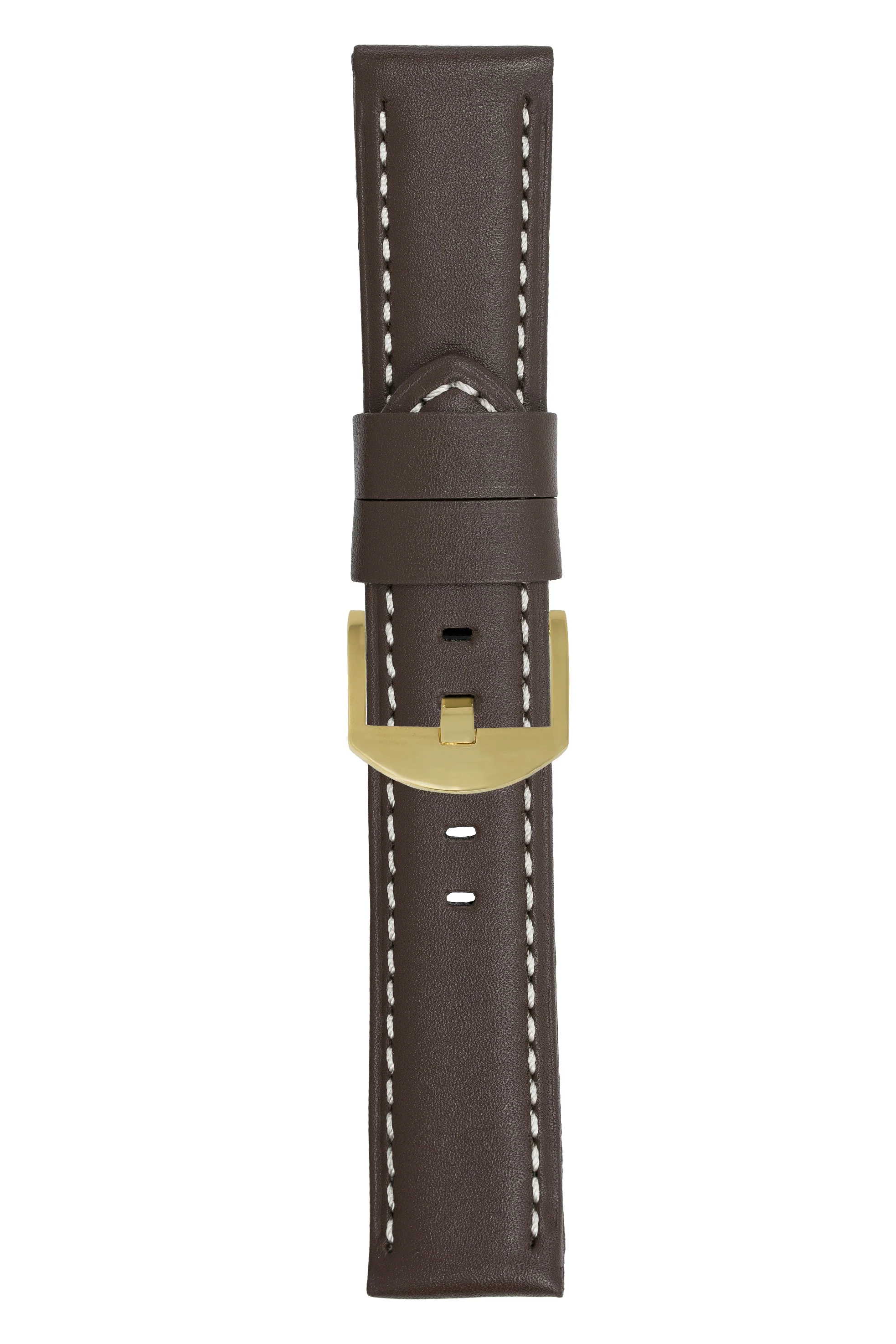 Panerai-Style Calf Leather Watch Strap in CHOCOLATE BROWN - Image 8