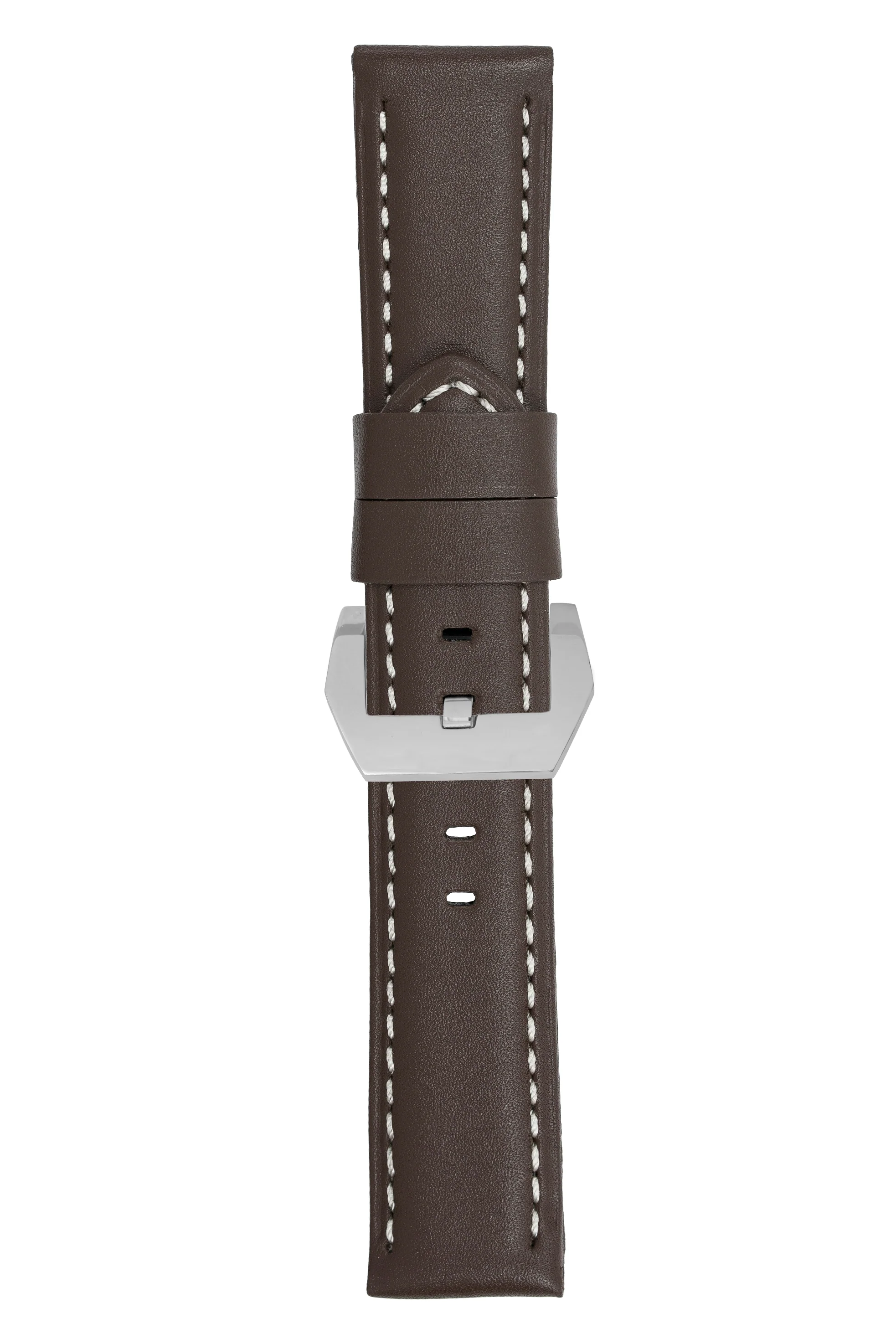 Panerai-Style Calf Leather Watch Strap in CHOCOLATE BROWN - Image 9