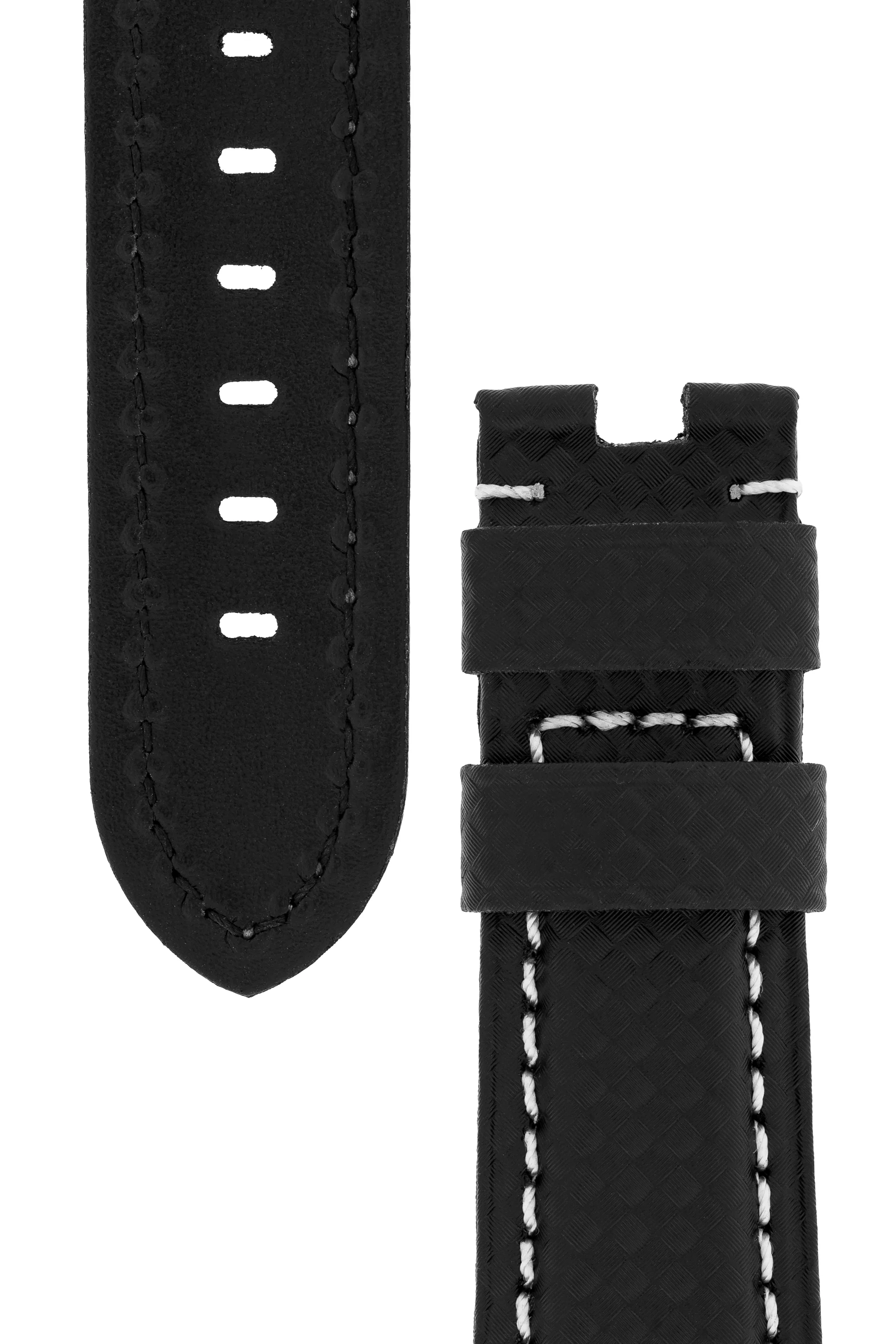 Panerai-Style Carbon Deployment Watch Strap in BLACK - Image 3