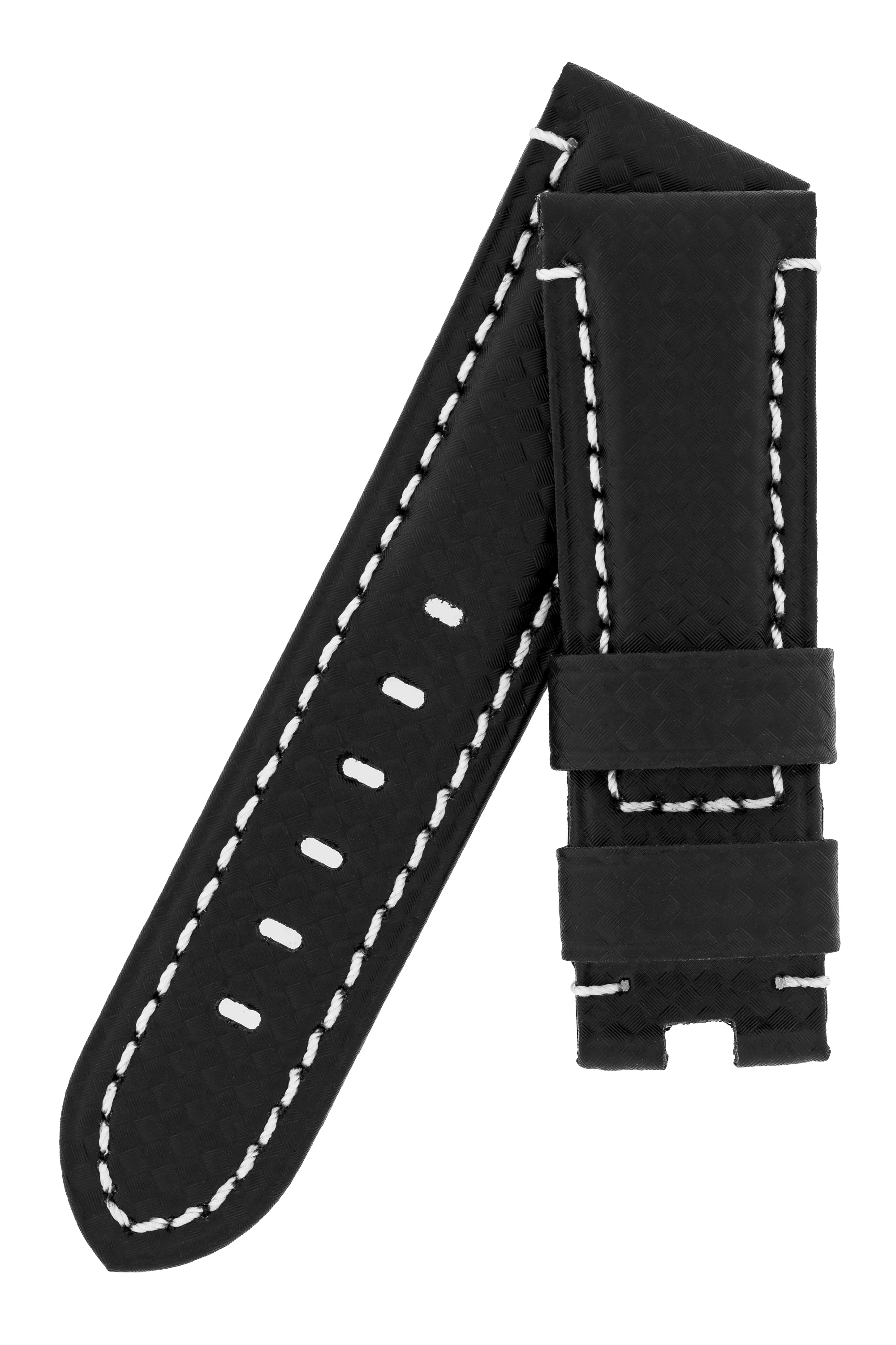 Panerai-Style Carbon Deployment Watch Strap in BLACK - Image 4