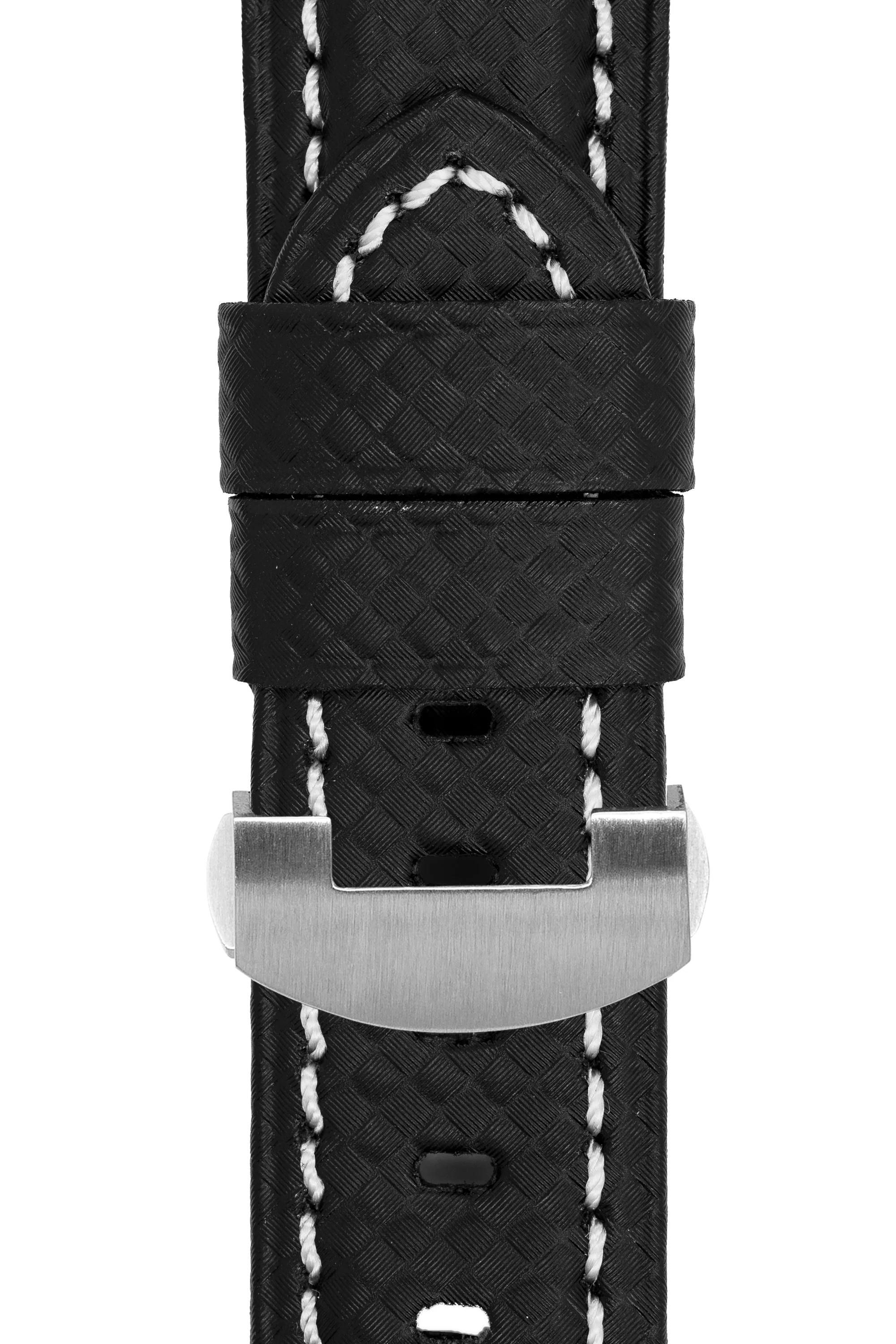 Panerai-Style Carbon Deployment Watch Strap in BLACK - Image 7