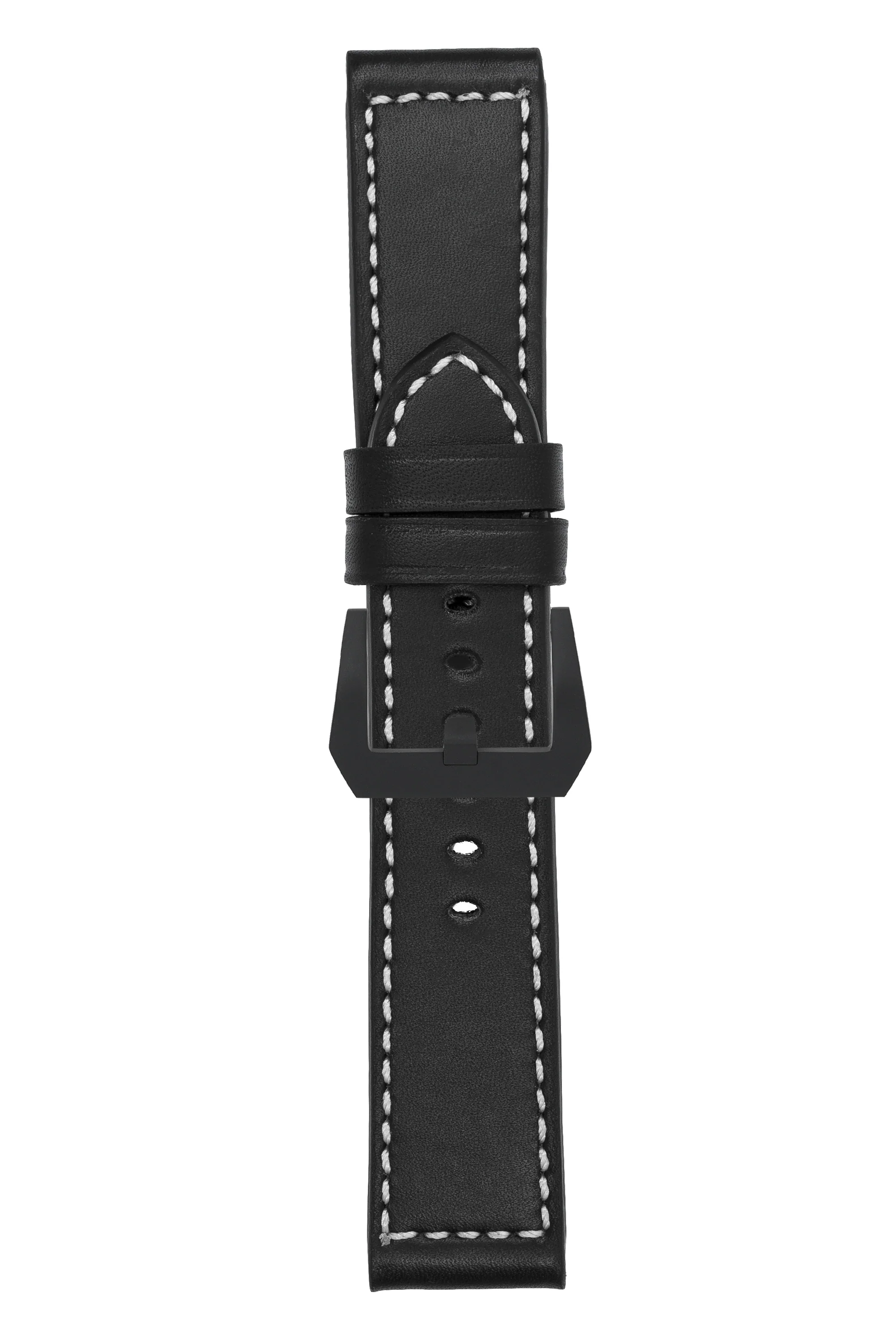 Panerai-Style Marino Leather Watch Strap in BLACK - Image 11