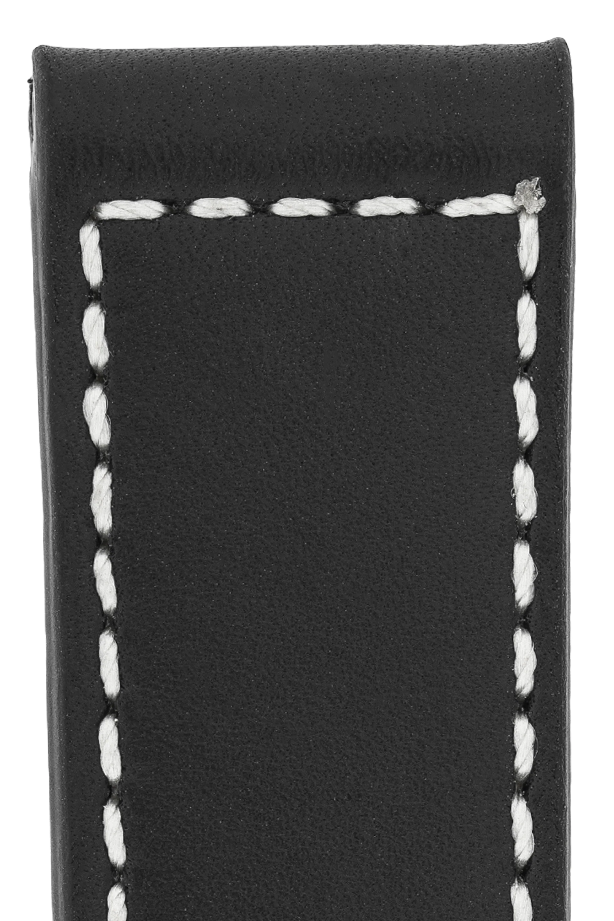 Panerai-Style Marino Leather Watch Strap in BLACK - Image 2