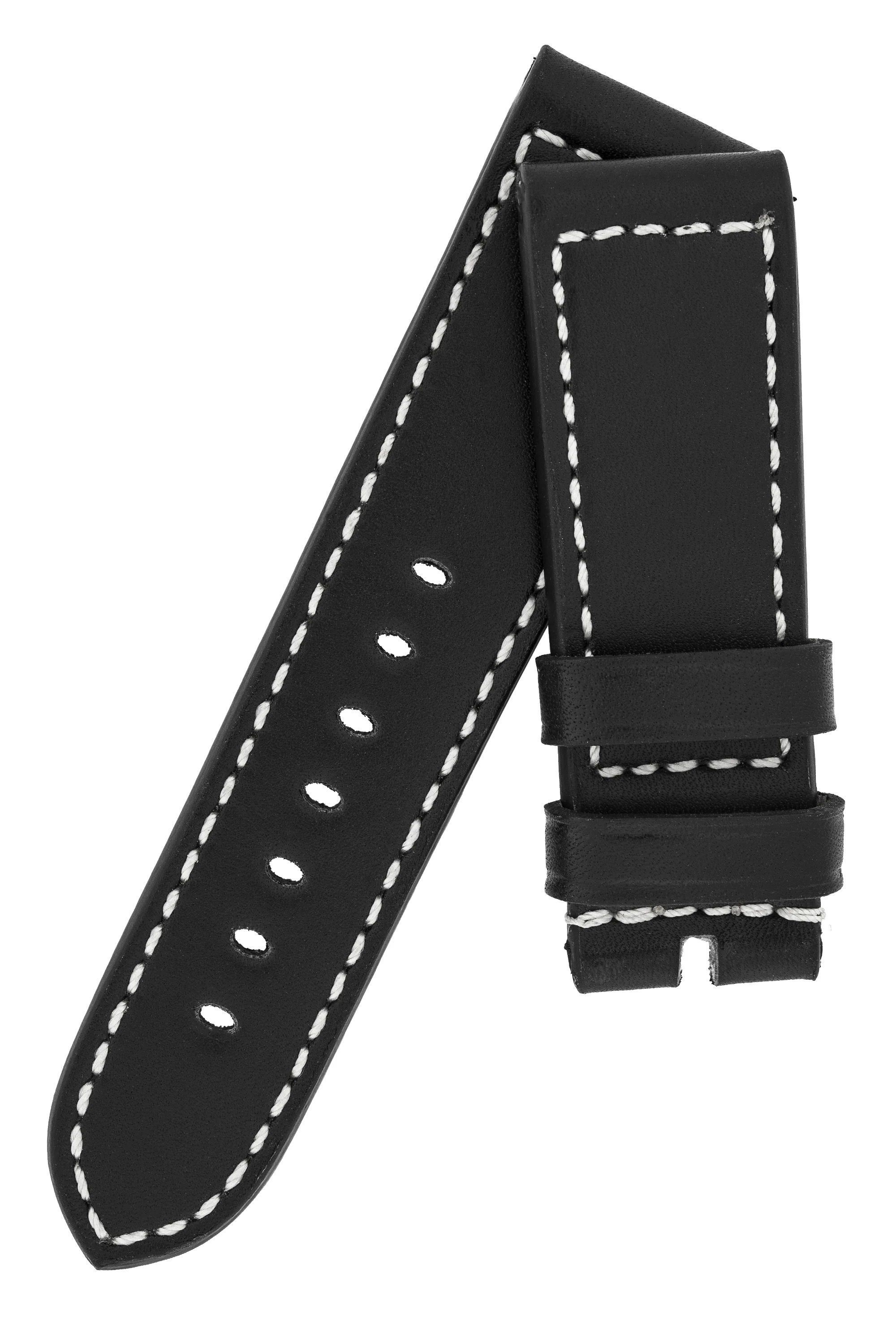 Panerai-Style Marino Leather Watch Strap in BLACK - Image 4