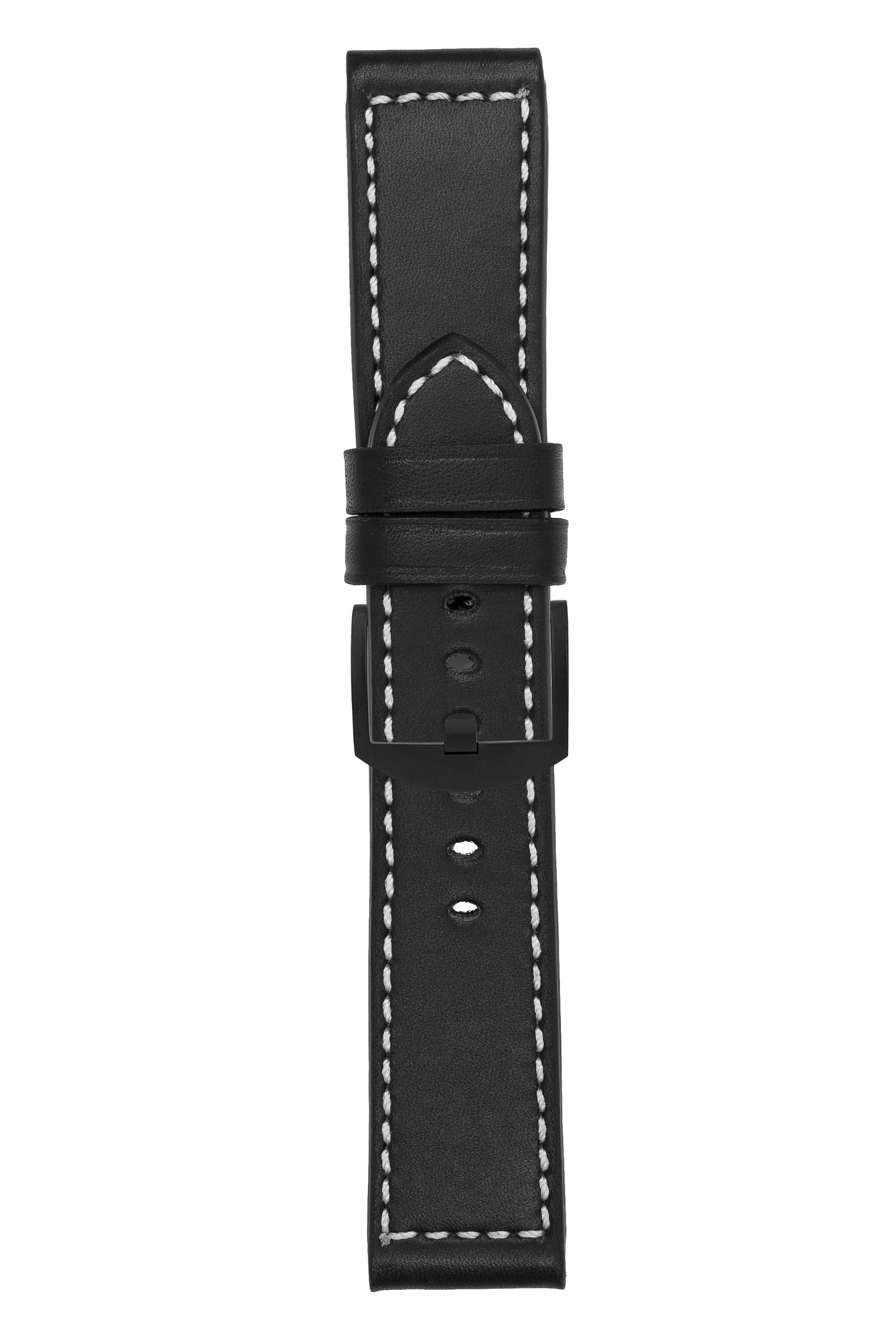 Panerai-Style Marino Leather Watch Strap in BLACK - Image 7