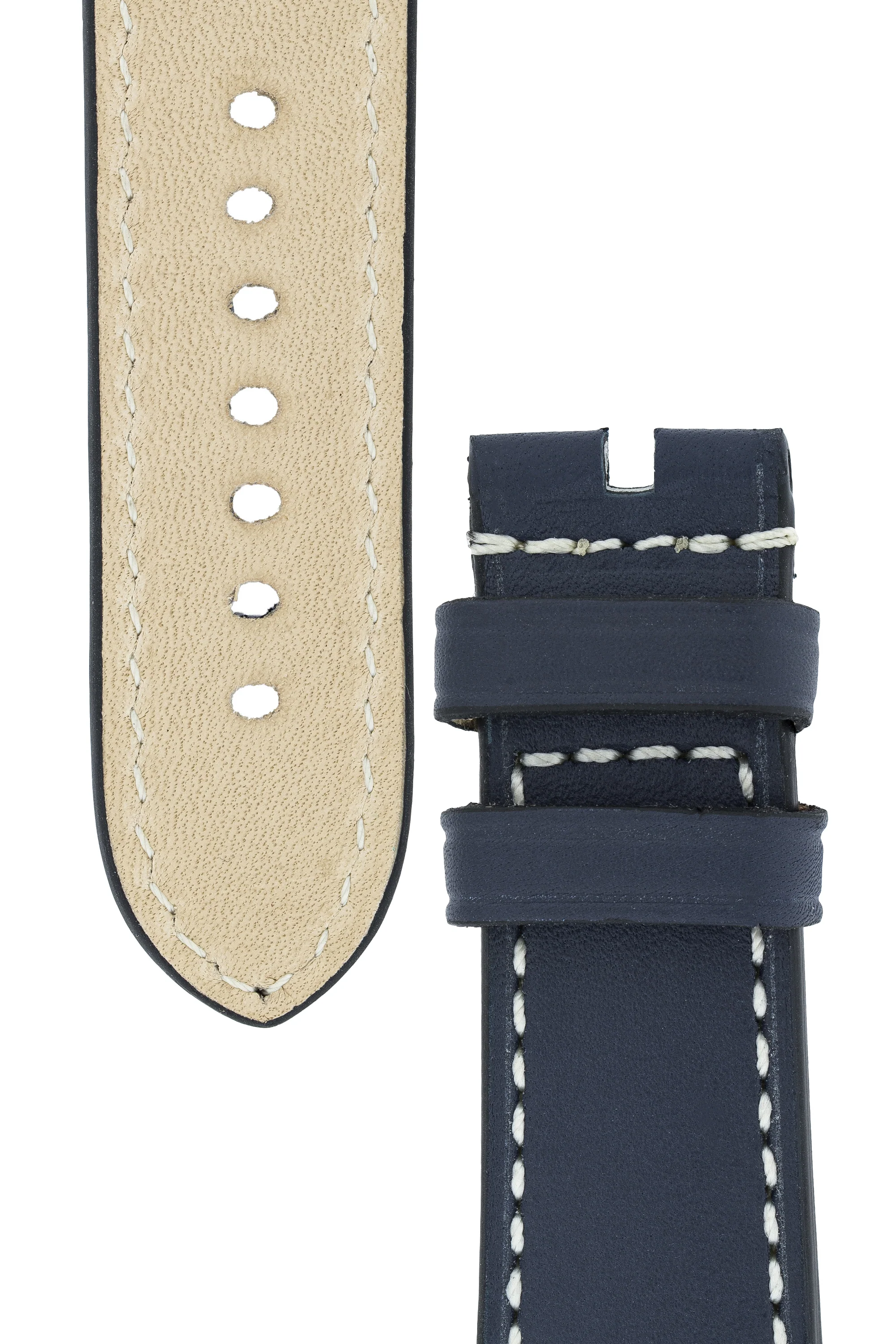 Panerai-Style Marino Leather Watch Strap in BLUE - Image 3