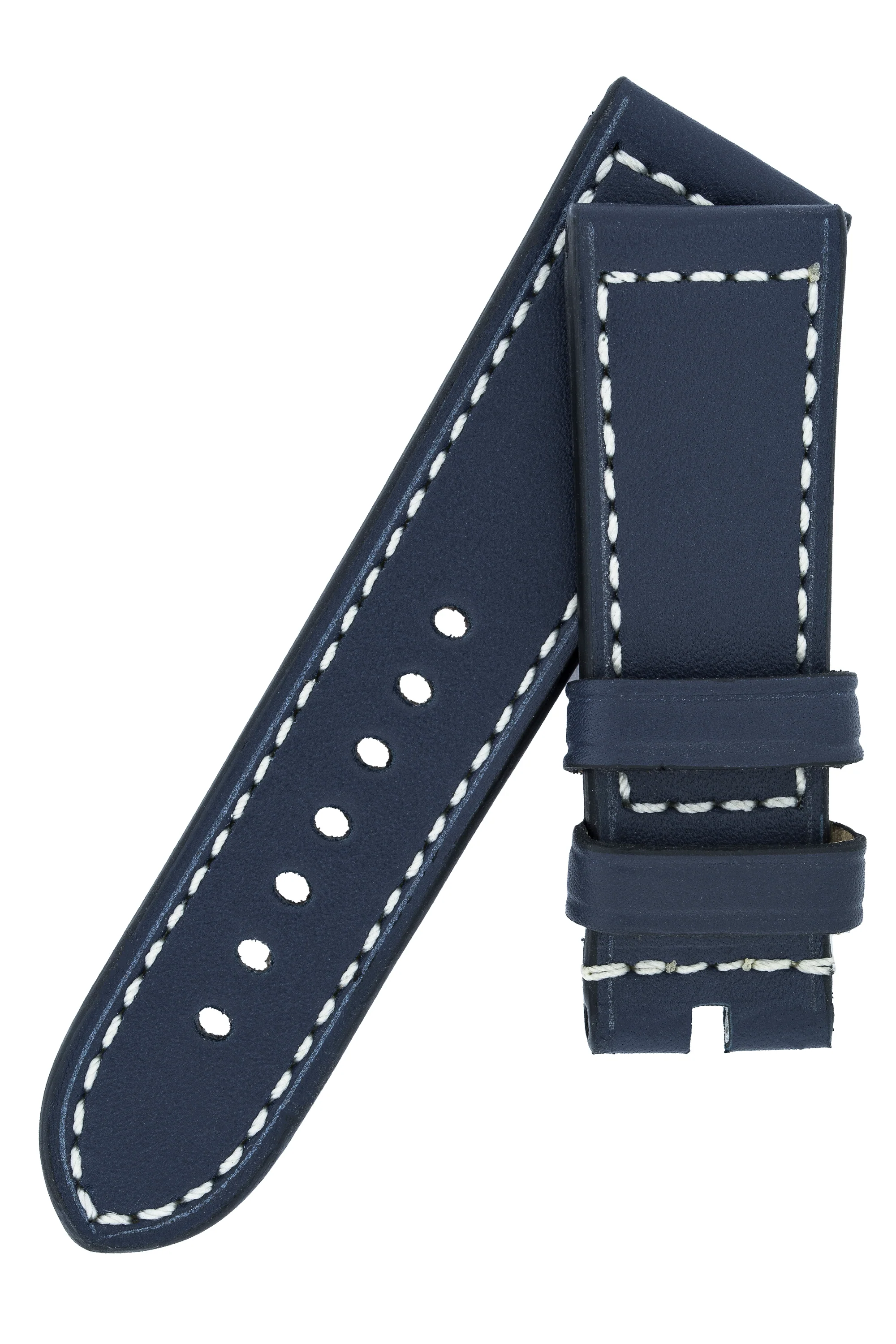 Panerai-Style Marino Leather Watch Strap in BLUE - Image 4