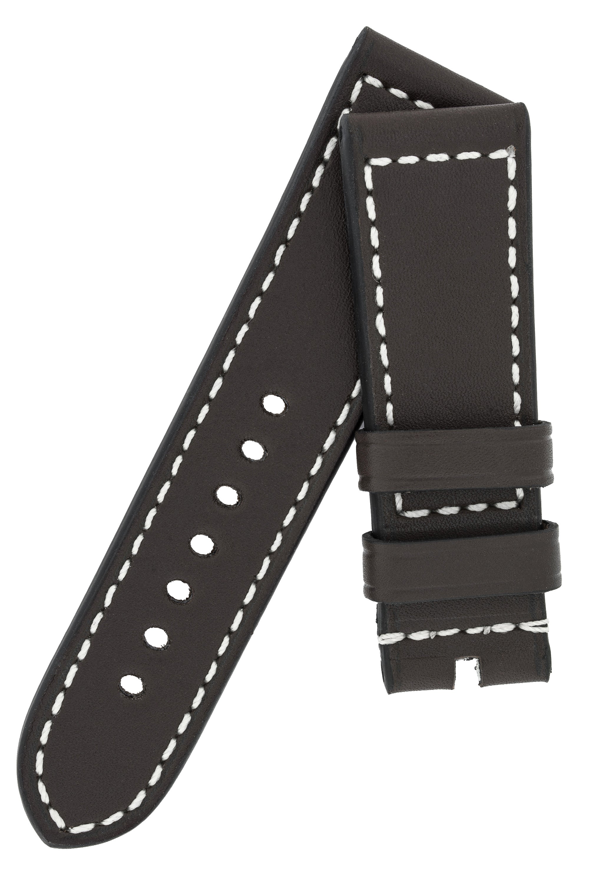 Panerai-Style Marino Leather Watch Strap in BROWN - Image 4