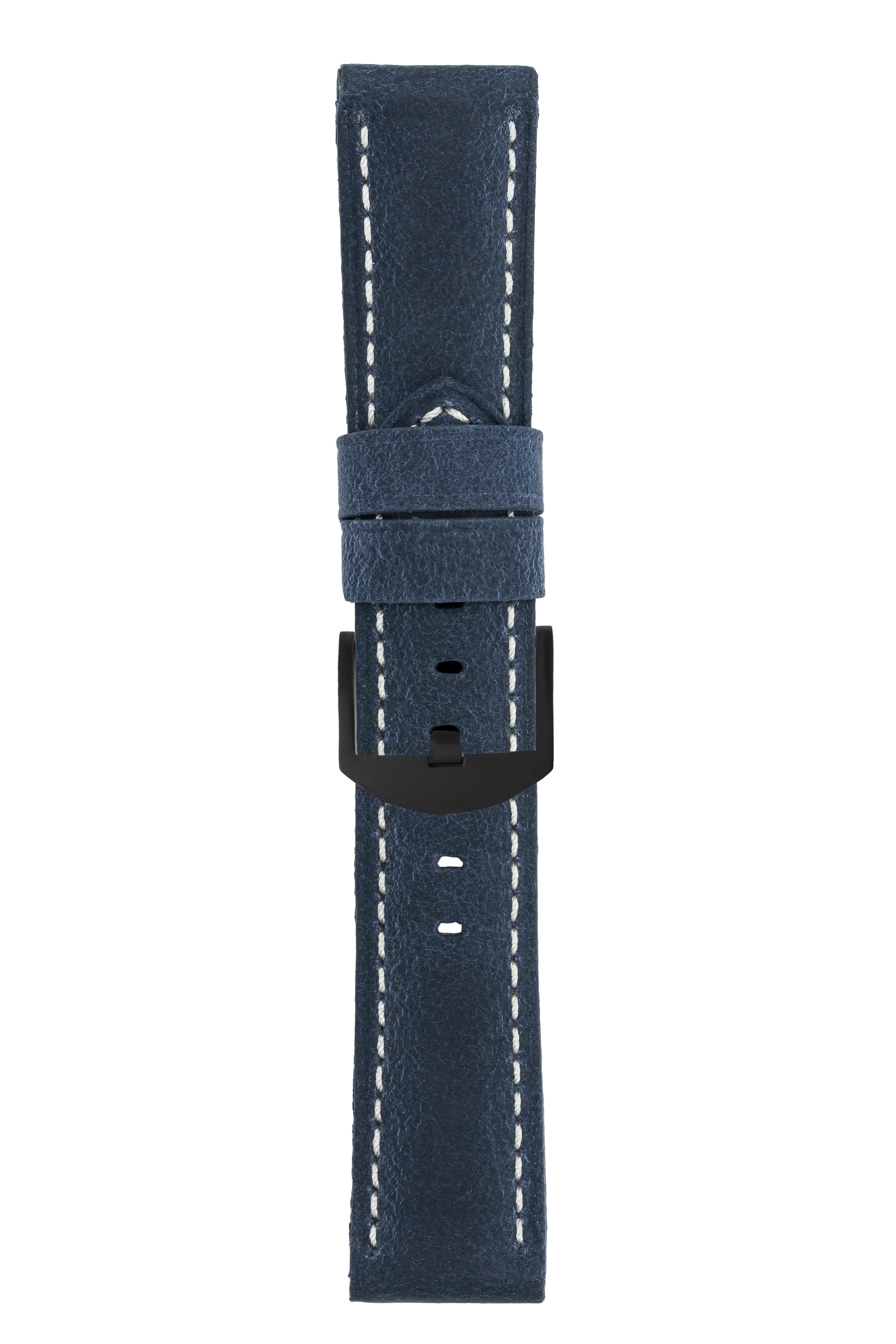 Panerai-Style Vertigo Buffalo Suede Watch Strap in DARK BLUE - Image 7