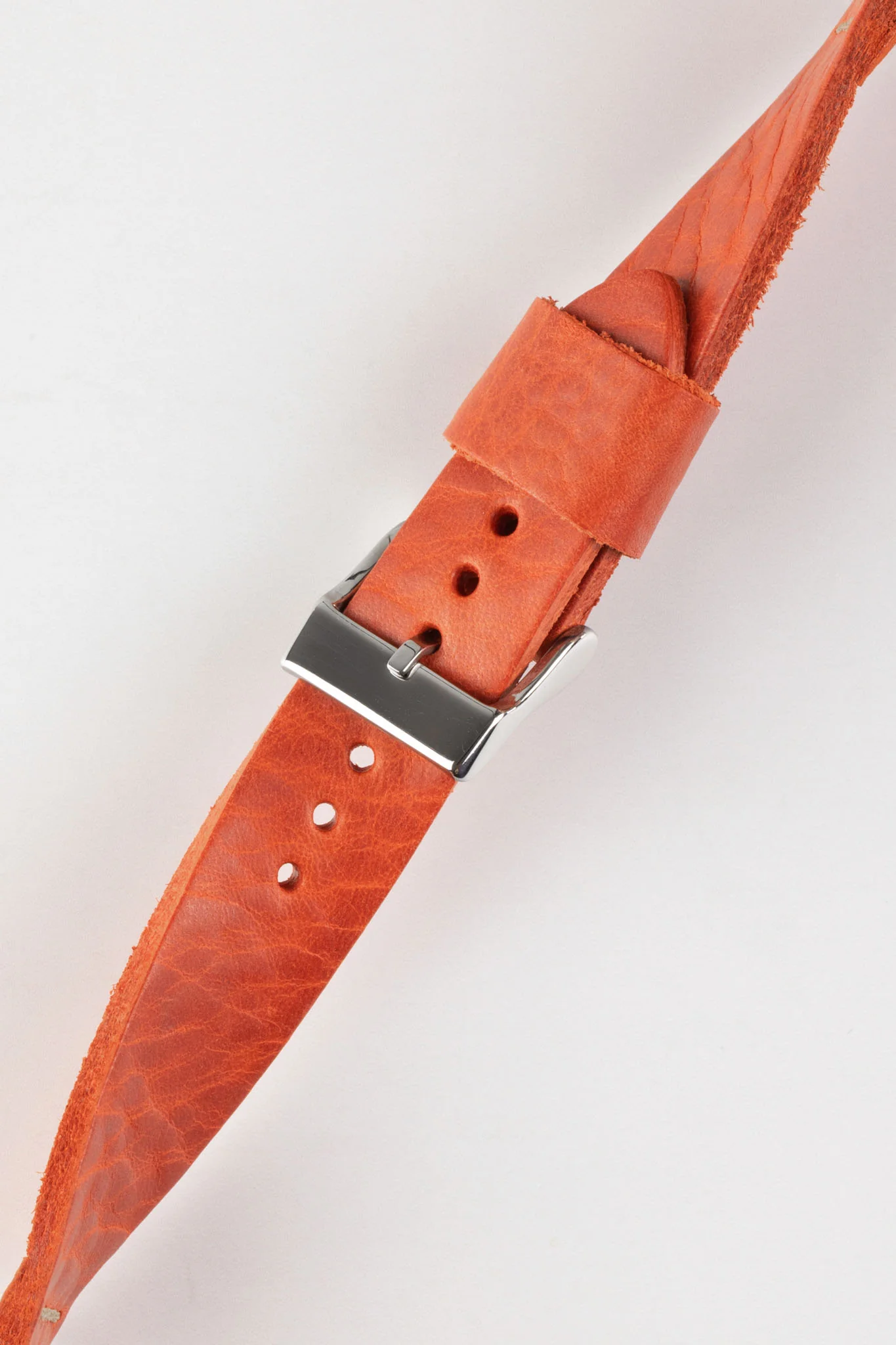 Pebro ARTISAN Leather Watch Strap in BURNT RED - Image 4