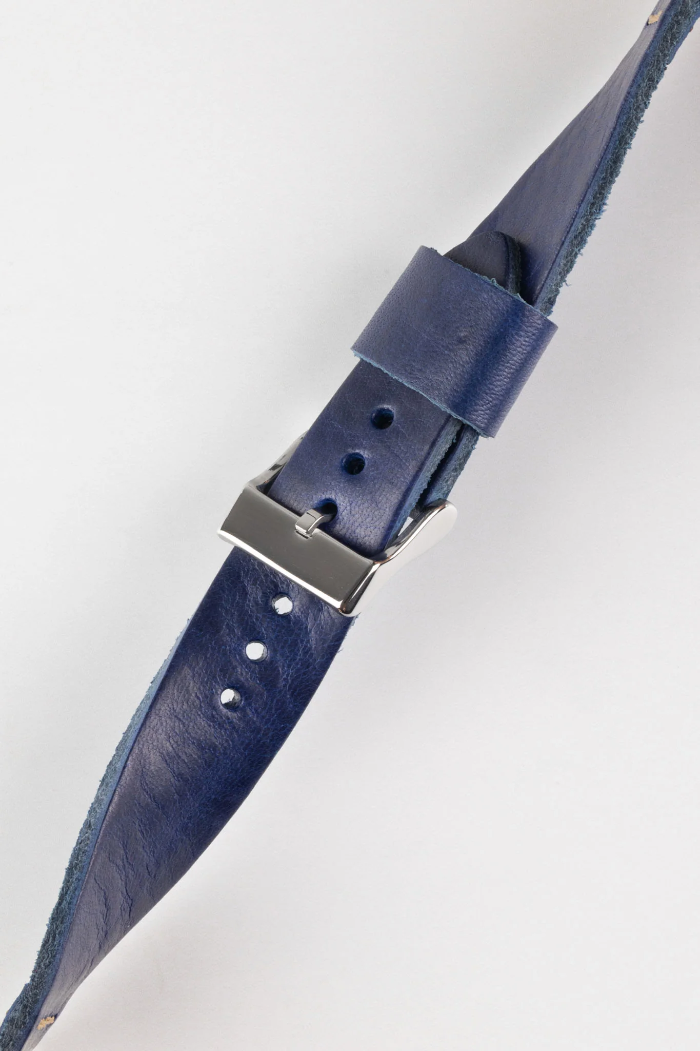 Pebro ARTISAN Leather Watch Strap in DEEP BLUE - Image 4
