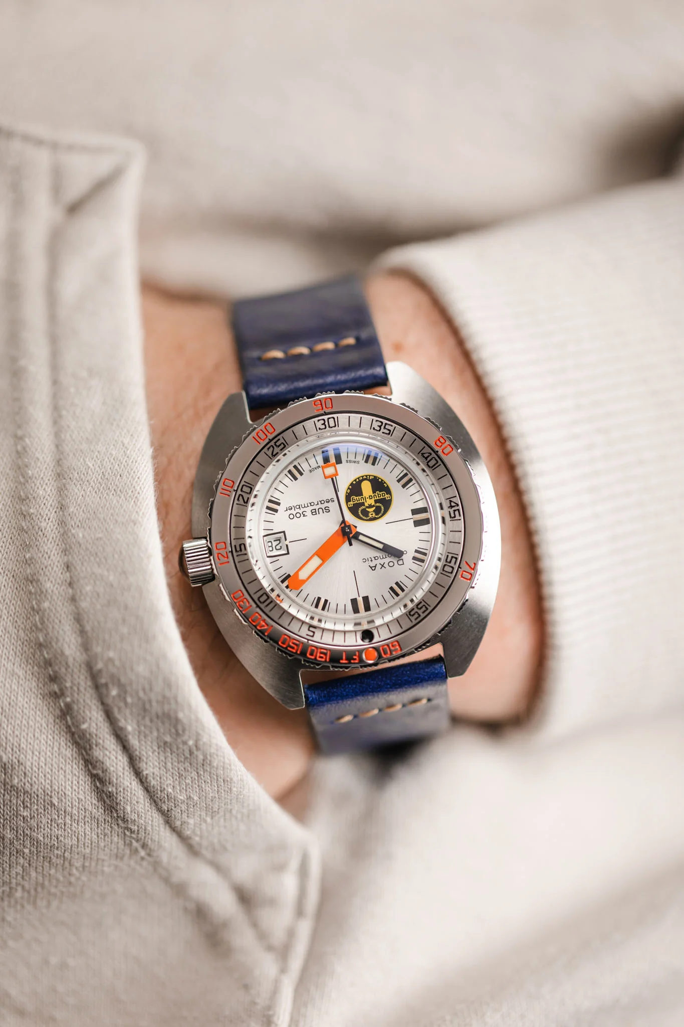 Pebro ARTISAN Leather Watch Strap in DEEP BLUE - Image 5