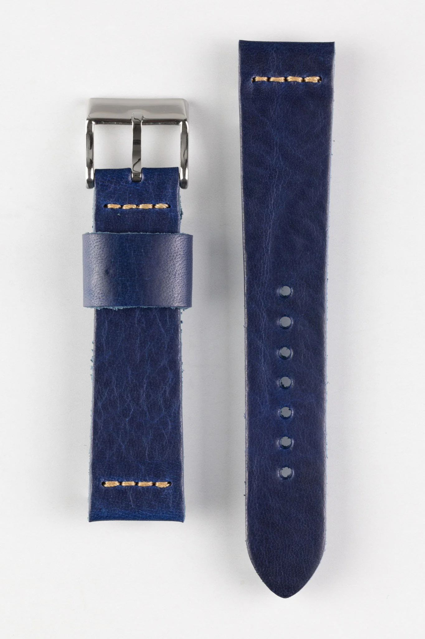 Pebro ARTISAN Leather Watch Strap in DEEP BLUE - Image 7