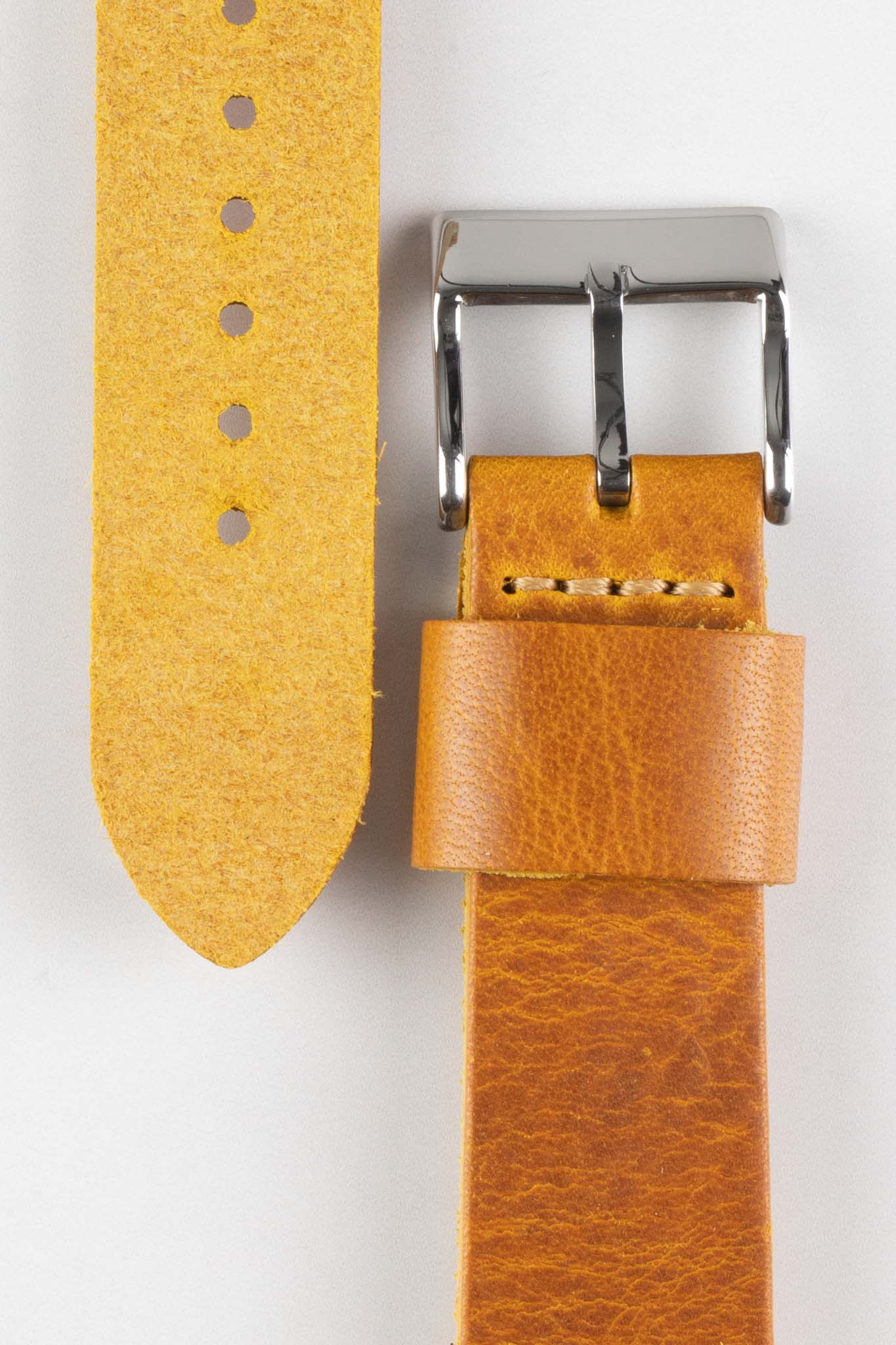 Pebro ARTISAN Leather Watch Strap in GOLD BROWN - Image 3