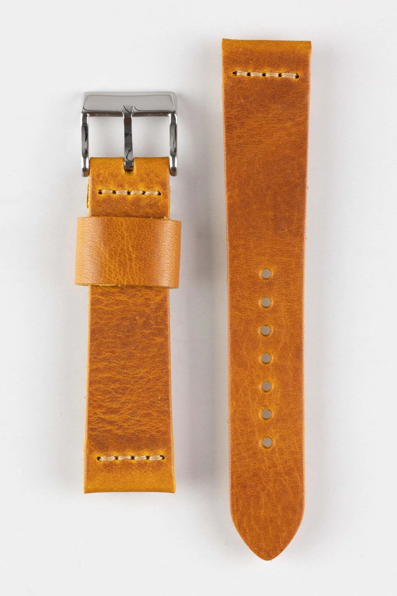 Pebro ARTISAN Leather Watch Strap in GOLD BROWN - Image 7