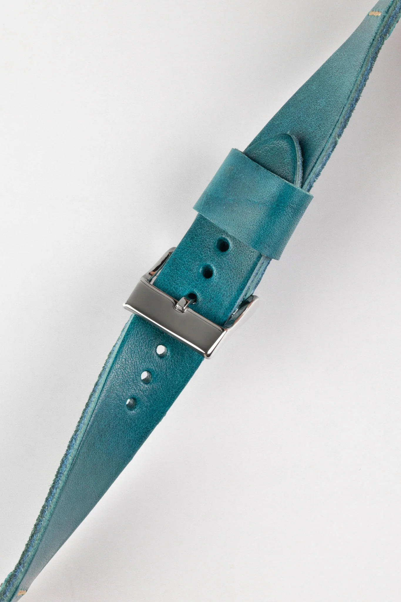 Pebro ARTISAN Leather Watch Strap in TURQUOISE - Image 4