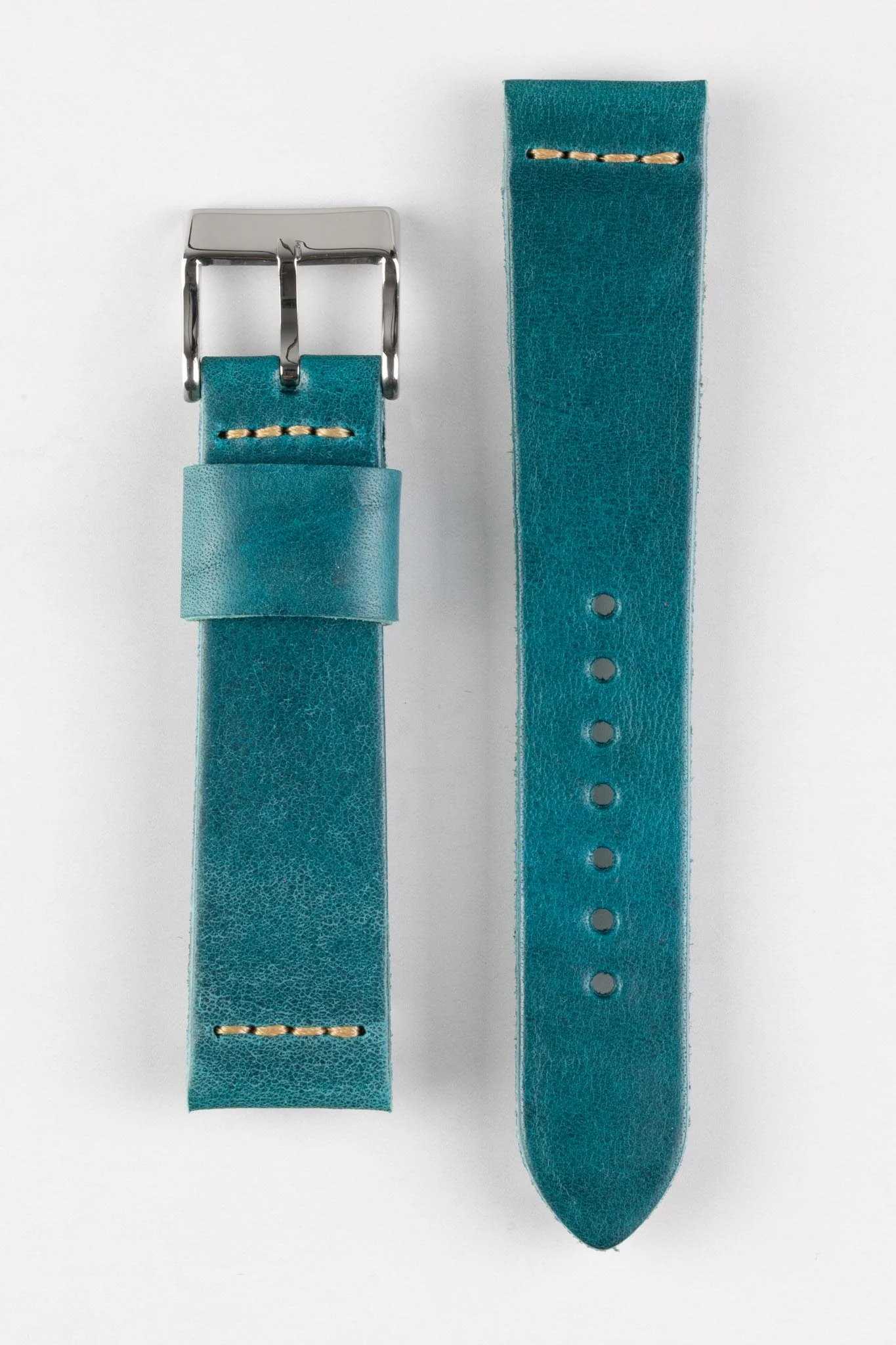 Pebro ARTISAN Leather Watch Strap in TURQUOISE - Image 7
