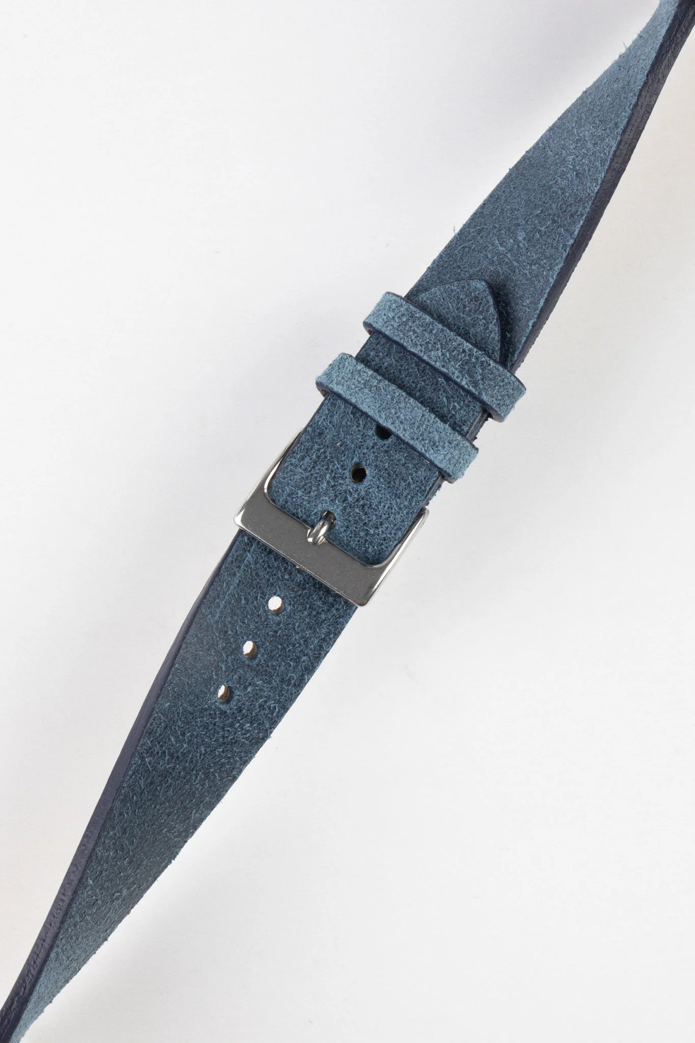 Pebro BARBOUR Waxed Calfskin Leather Watch Strap in BLUE - Image 5