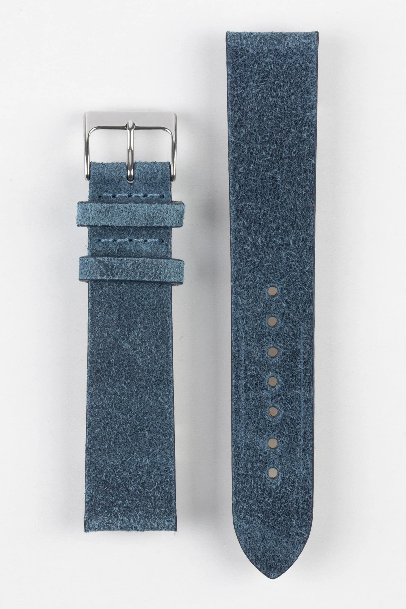 Pebro BARBOUR Waxed Calfskin Leather Watch Strap in BLUE - Image 9