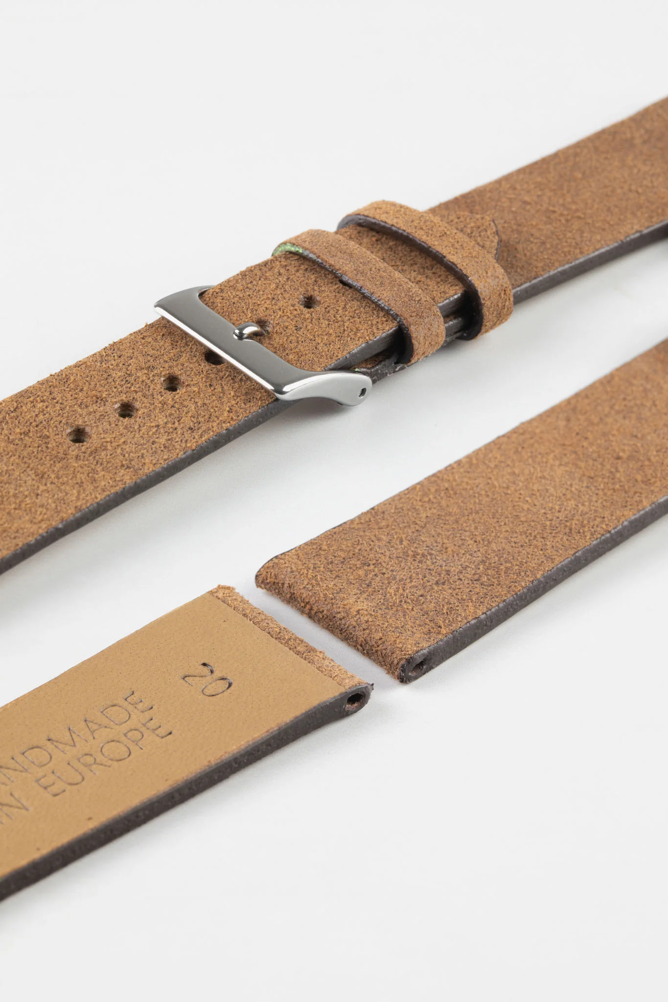 Pebro BARBOUR Waxed Calfskin Leather Watch Strap in MUSTARD BROWN - Image 7