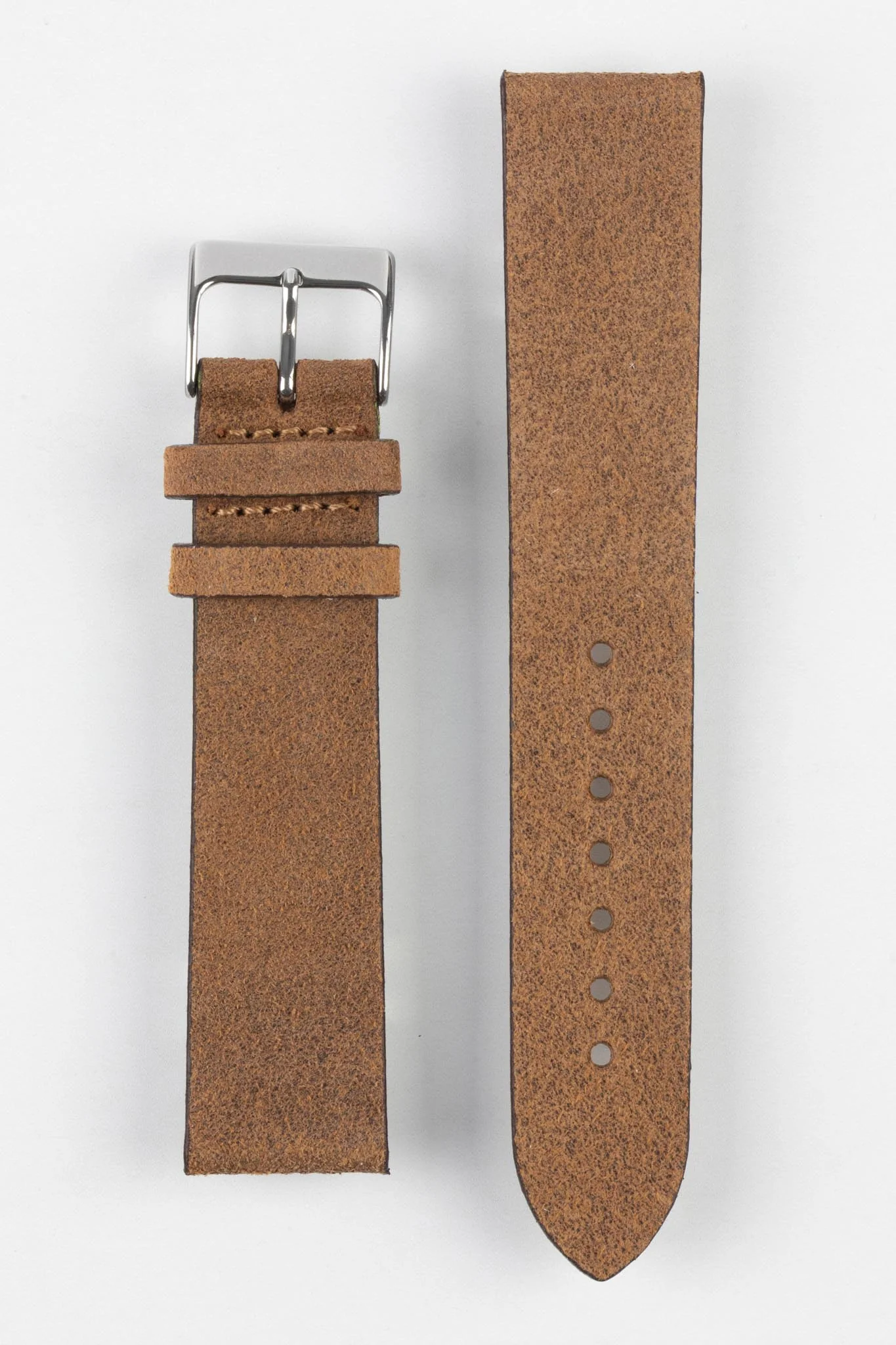 Pebro BARBOUR Waxed Calfskin Leather Watch Strap in MUSTARD BROWN - Image 9