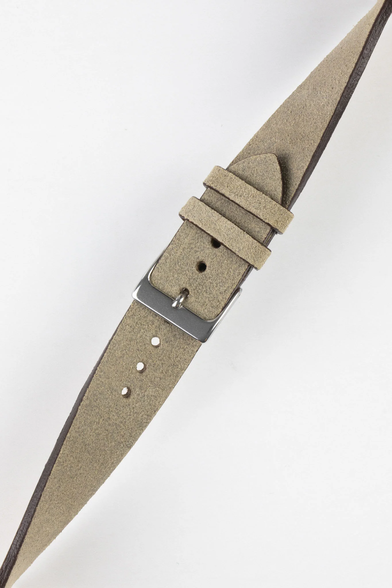Pebro BARBOUR Waxed Calfskin Leather Watch Strap in STONE GREY - Image 5