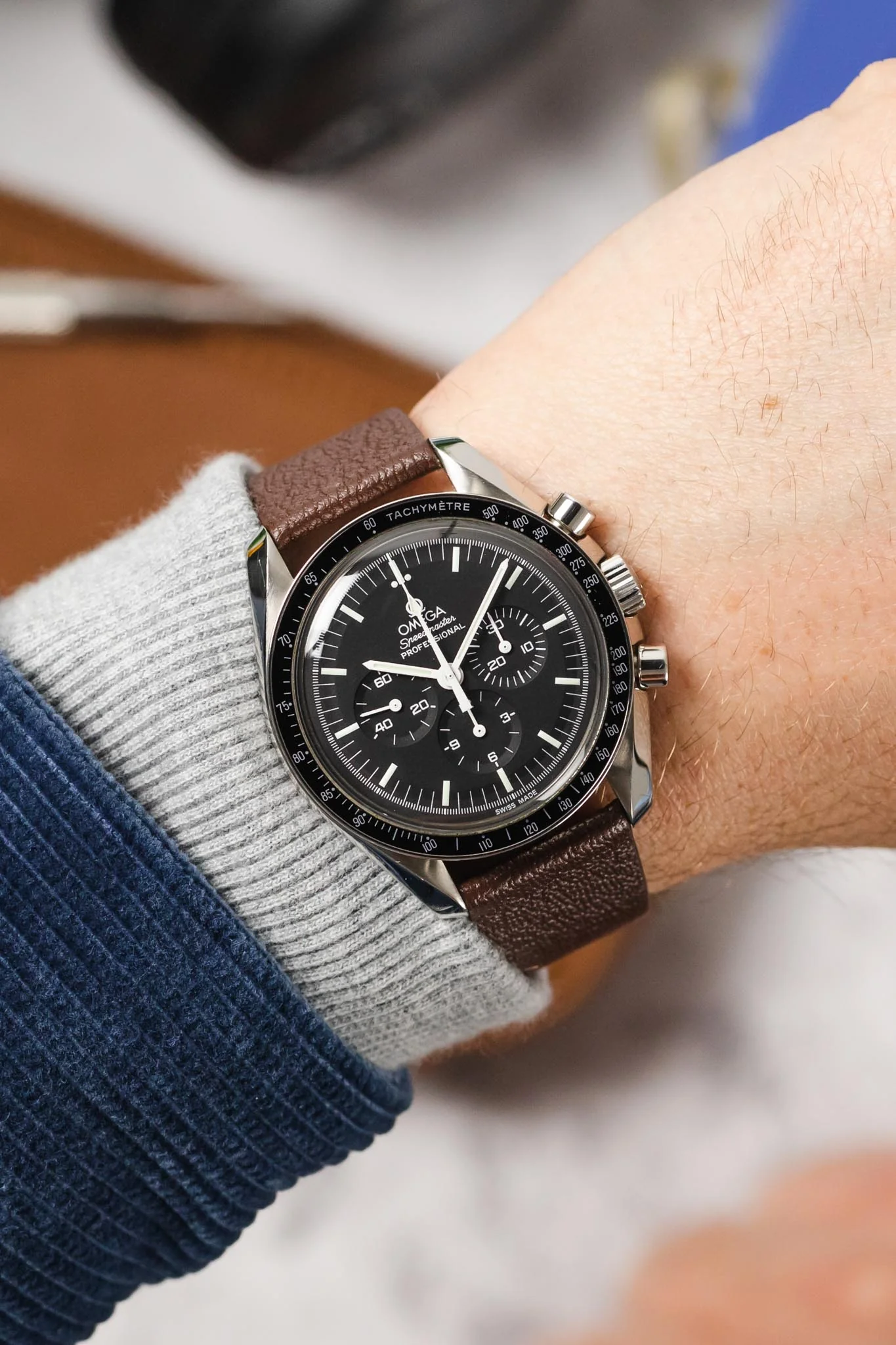 Pebro BILLY Genuine Goatskin Leather Watch Strap in DARK BROWN - Image 2