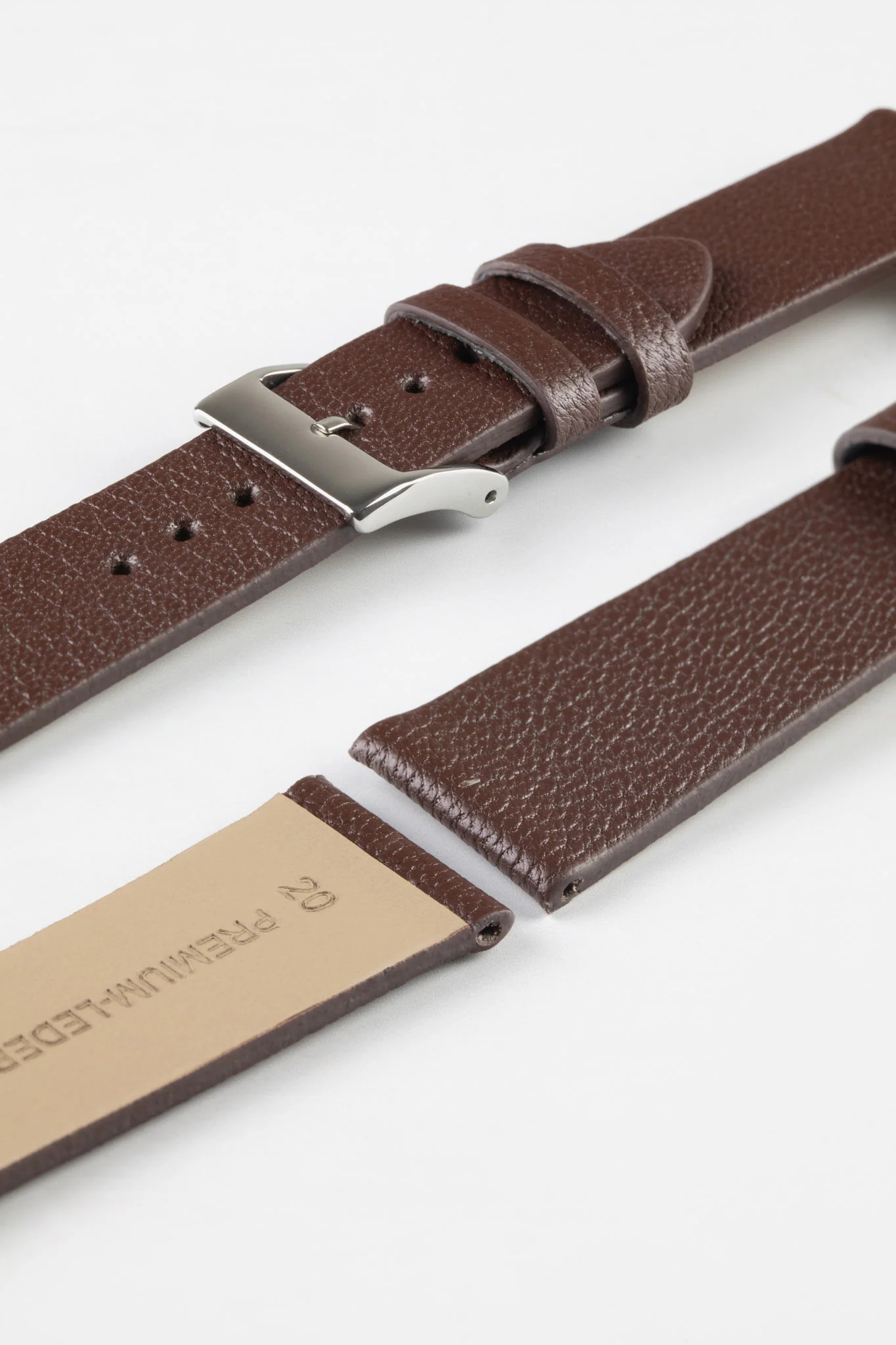 Pebro BILLY Genuine Goatskin Leather Watch Strap in DARK BROWN - Image 6