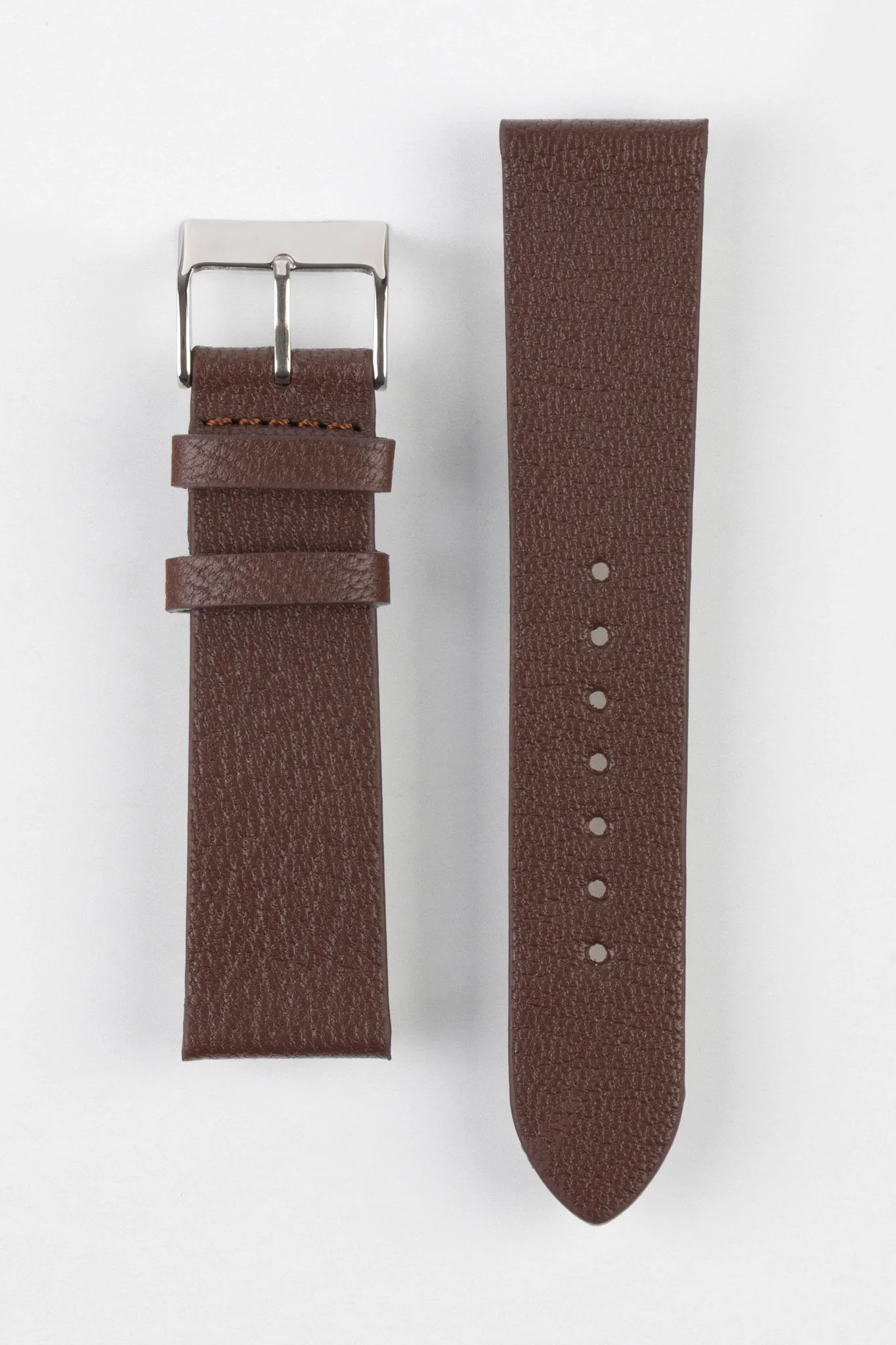 Pebro BILLY Genuine Goatskin Leather Watch Strap in DARK BROWN - Image 8