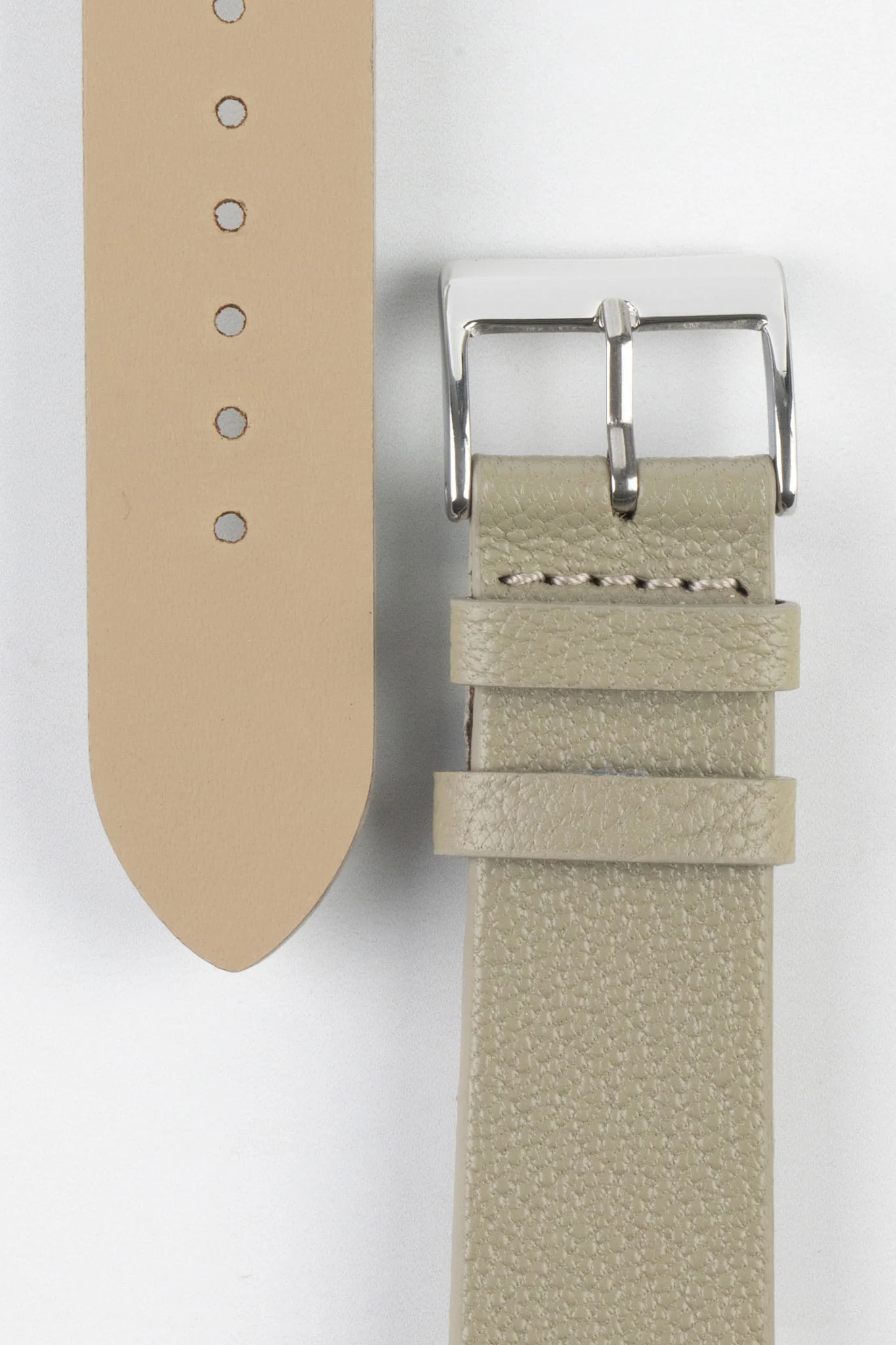 Pebro BILLY Genuine Goatskin Leather Watch Strap in GREY - Image 3