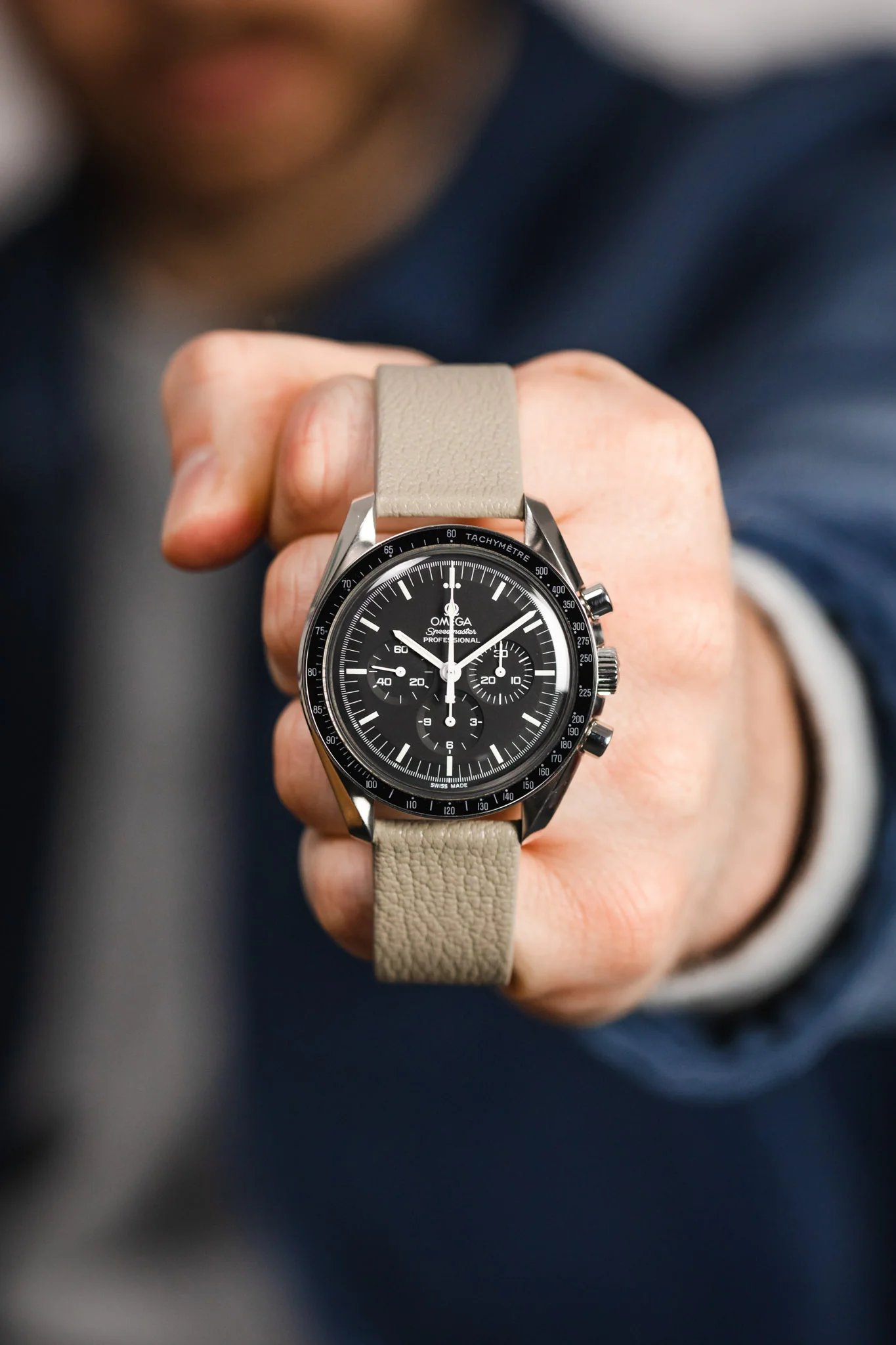 Pebro BILLY Genuine Goatskin Leather Watch Strap in GREY - Image 6