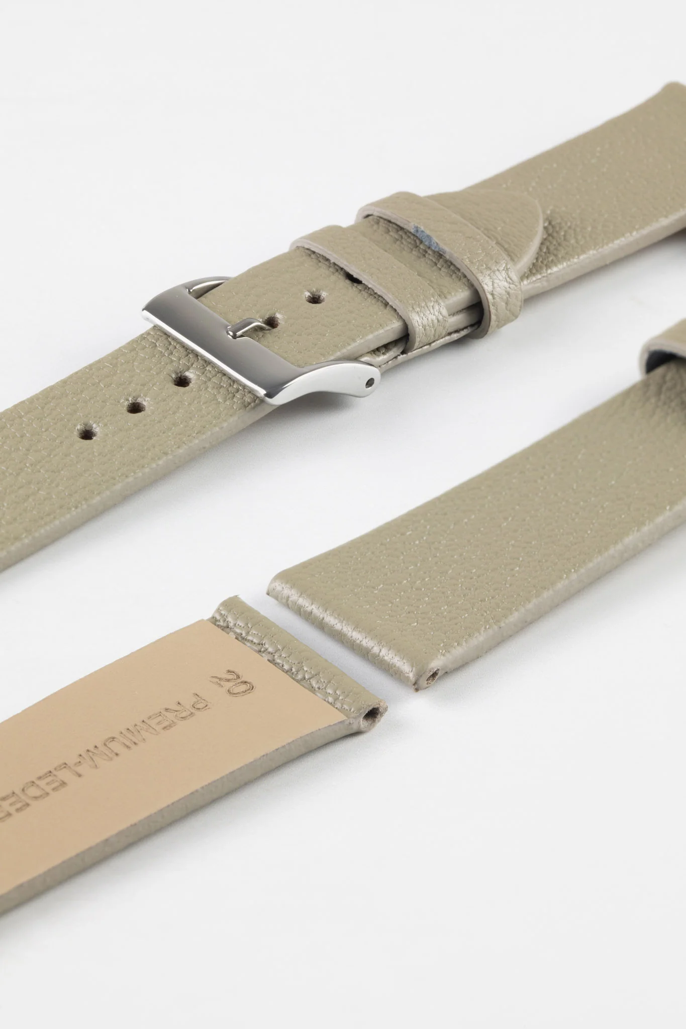 Pebro BILLY Genuine Goatskin Leather Watch Strap in GREY - Image 7