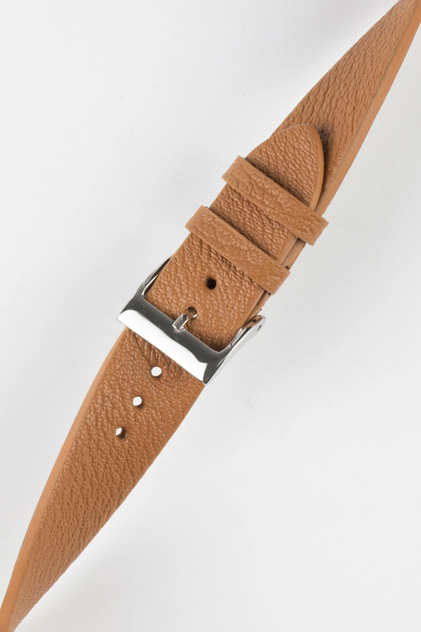 Pebro BILLY Genuine Goatskin Leather Watch Strap in MID BROWN - Image 4