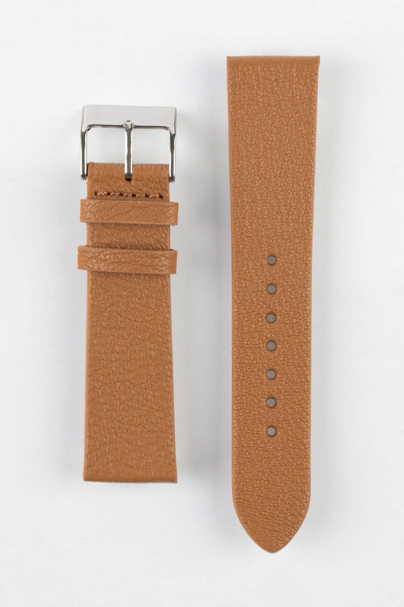 Pebro BILLY Genuine Goatskin Leather Watch Strap in MID BROWN - Image 8
