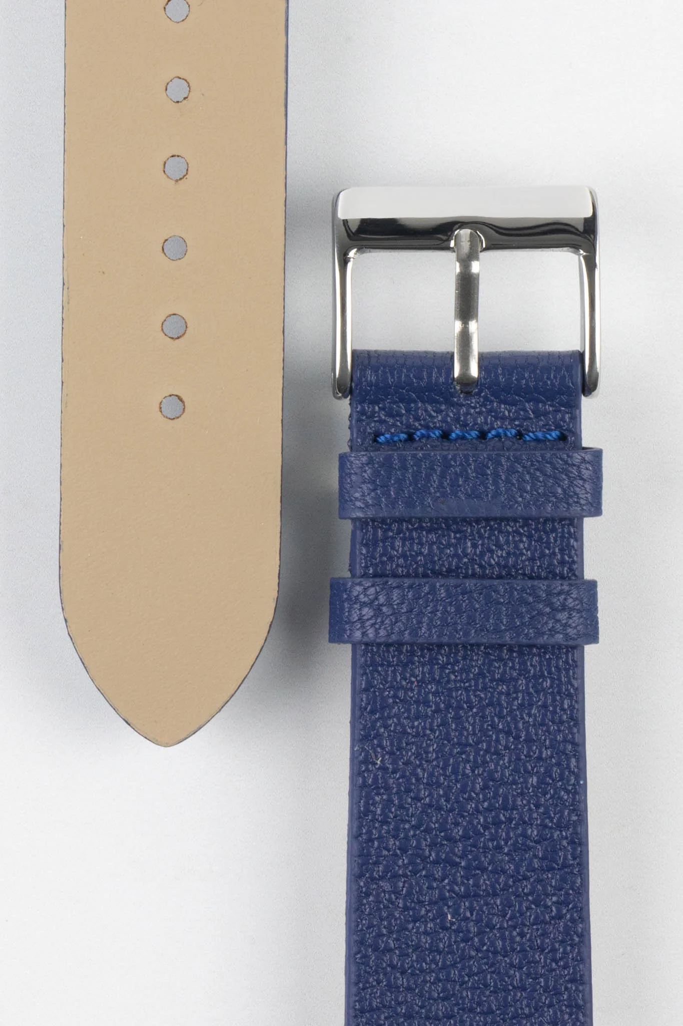 Pebro BILLY Genuine Goatskin Leather Watch Strap in NAVY BLUE - Image 3