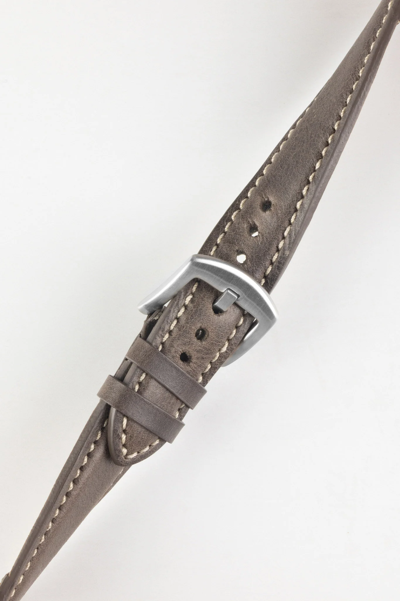 Pebro CADW Padded Vintage Leather Watch Strap in DARK BROWN - Image 3