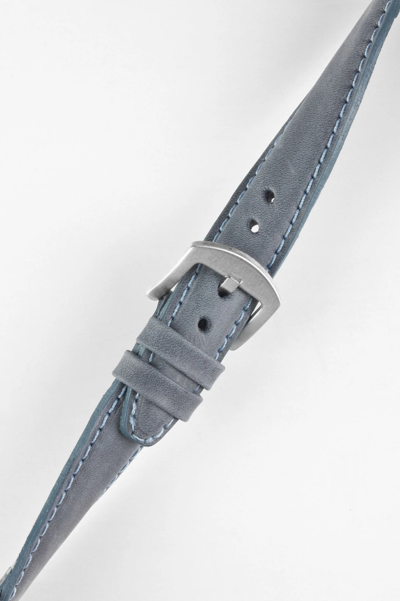 Pebro CADW Padded Vintage Leather Watch Strap in DENIM BLUE - Image 3