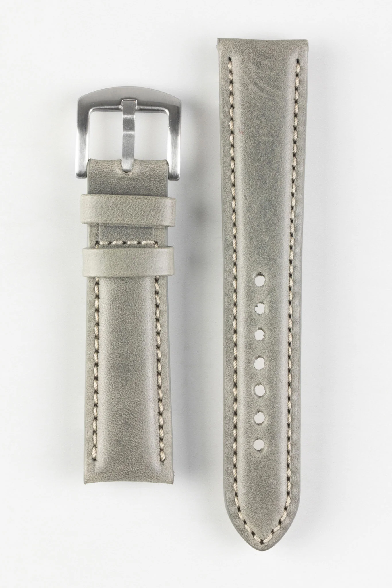 Pebro CADW Padded Vintage Leather Watch Strap in GREY - Image 5