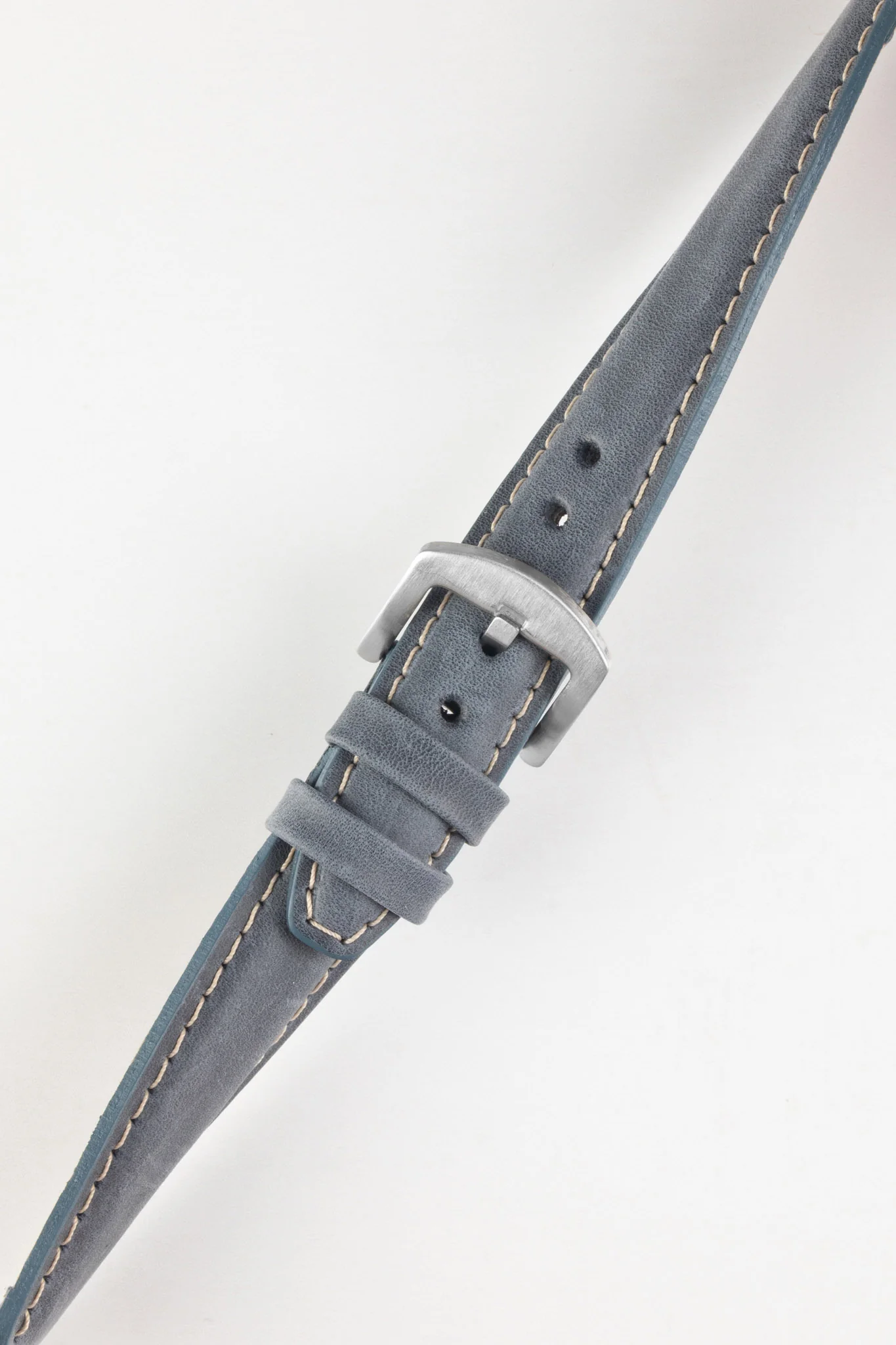 Pebro CADW XL Padded Vintage Leather Watch Strap in PALE BLUE - Image 3