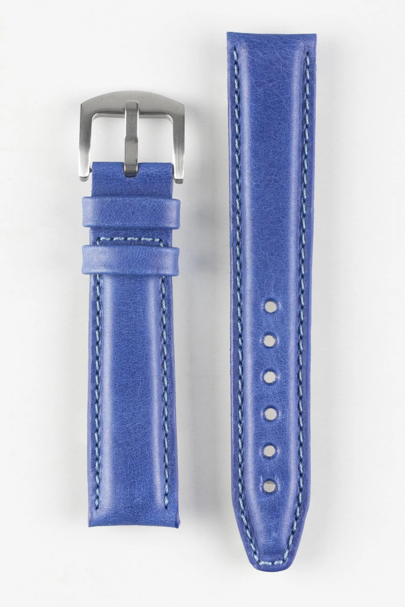 Pebro CADW Padded Vintage Leather Watch Strap in ROYAL BLUE - Image 5