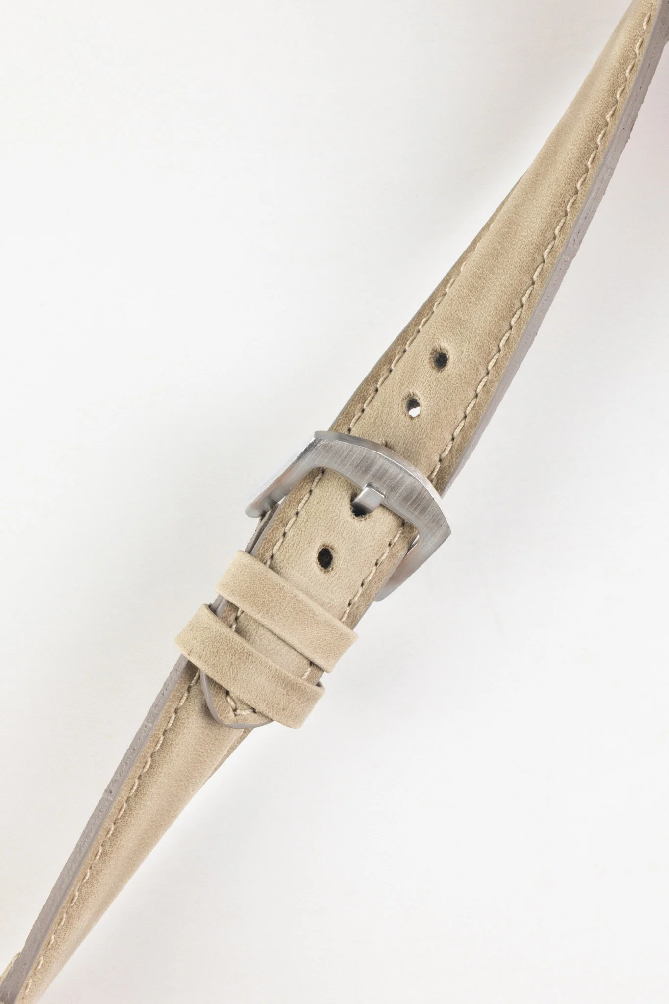 Pebro CADW Padded Vintage Leather Watch Strap in TAUPE - Image 3