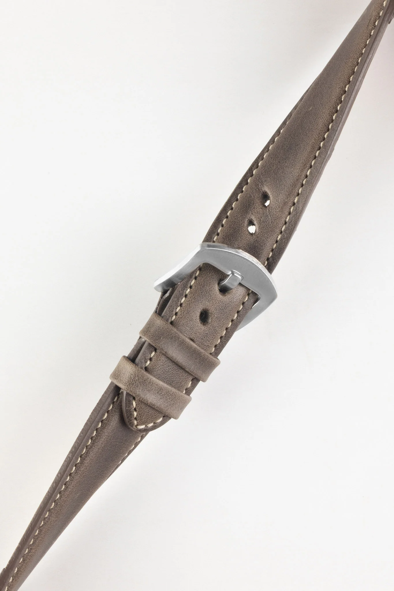 Pebro CADW XL Padded Vintage Leather Watch Strap in DARK BROWN - Image 4