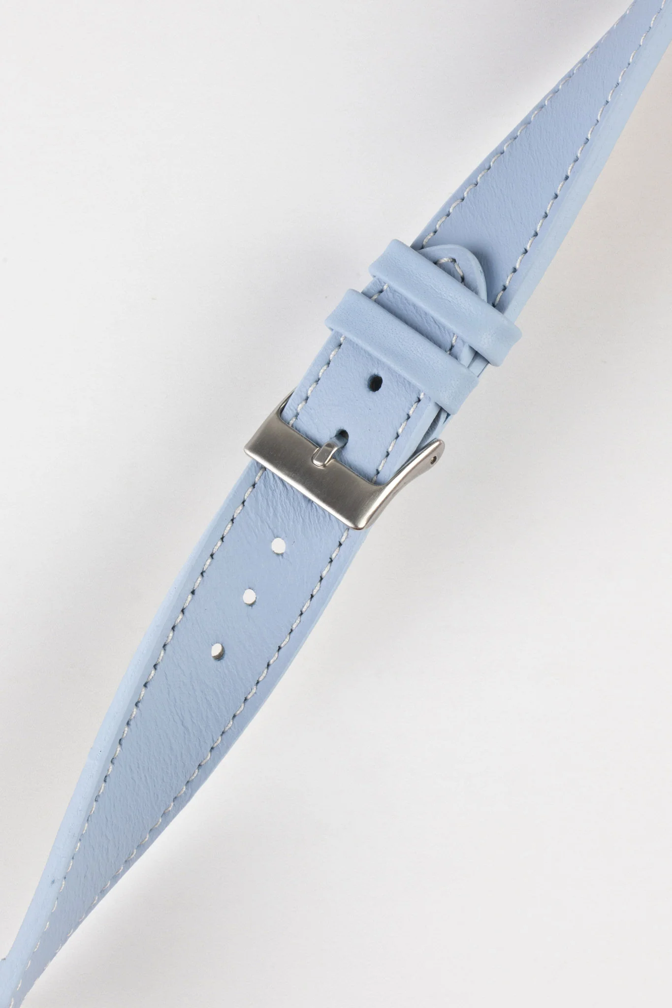 Pebro CLASSIC Unpadded Calfskin Leather Watch Strap in LIGHT BLUE - Image 5