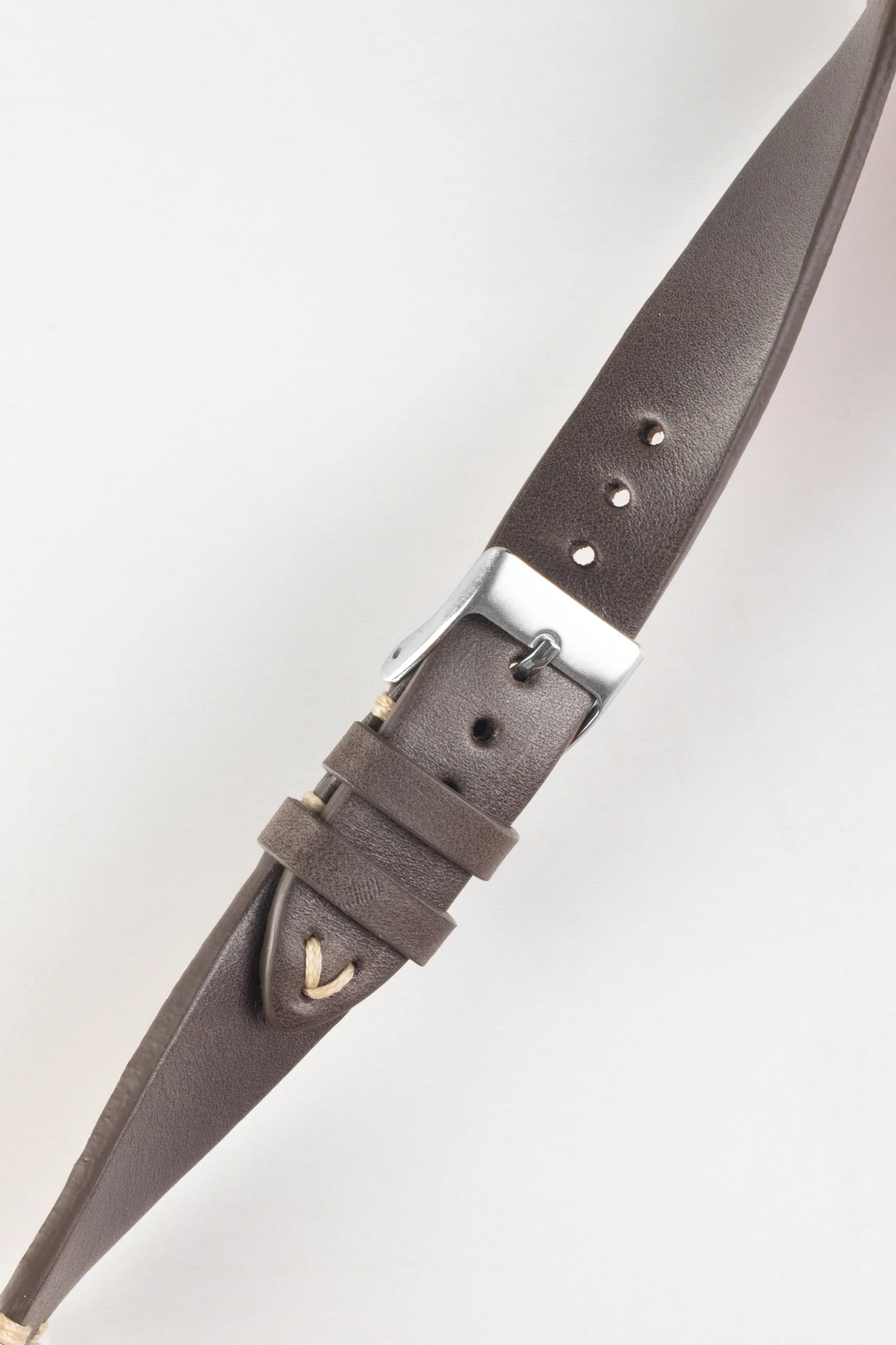 Pebro LEGACY Vintage Calfskin Leather Watch Strap in DARK BROWN - Image 3