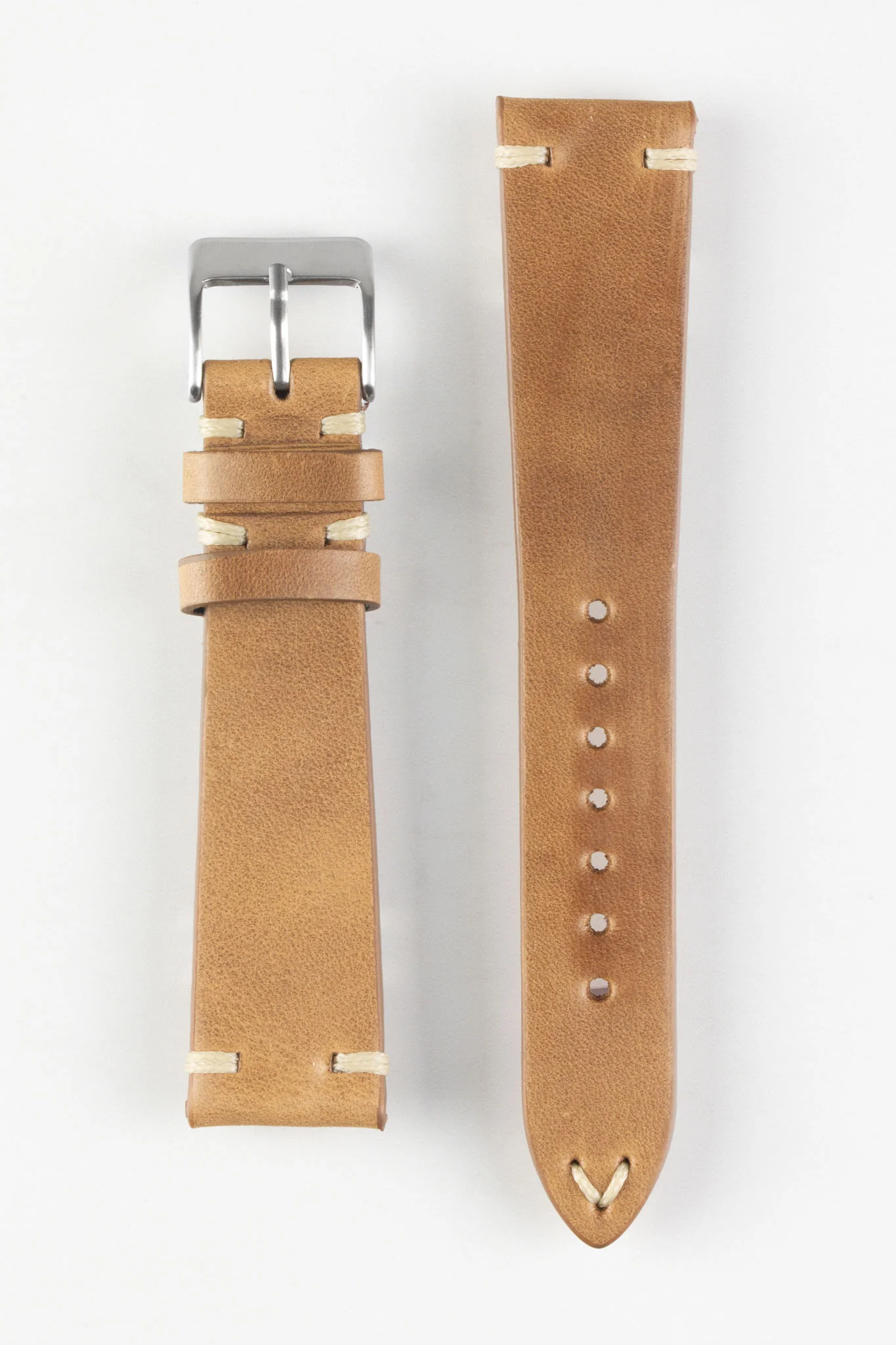 Pebro LEGACY Vintage Calfskin Leather Watch Strap in GOLD BROWN - Image 7